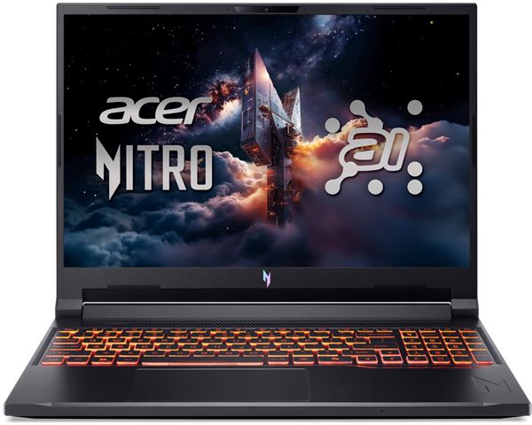 ANV16-61-R9U9, 16/2.5K/Ryzen AI 9 365/32GB/S1TB/RTX5070-8GB/DOS/BLK/2Y