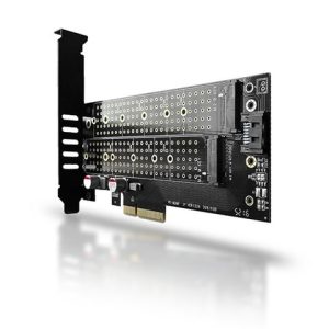 AXAGON PCEM2-D PCI-E 4.0 4x – DUAL M.2 SSD (NVMe + SATA)