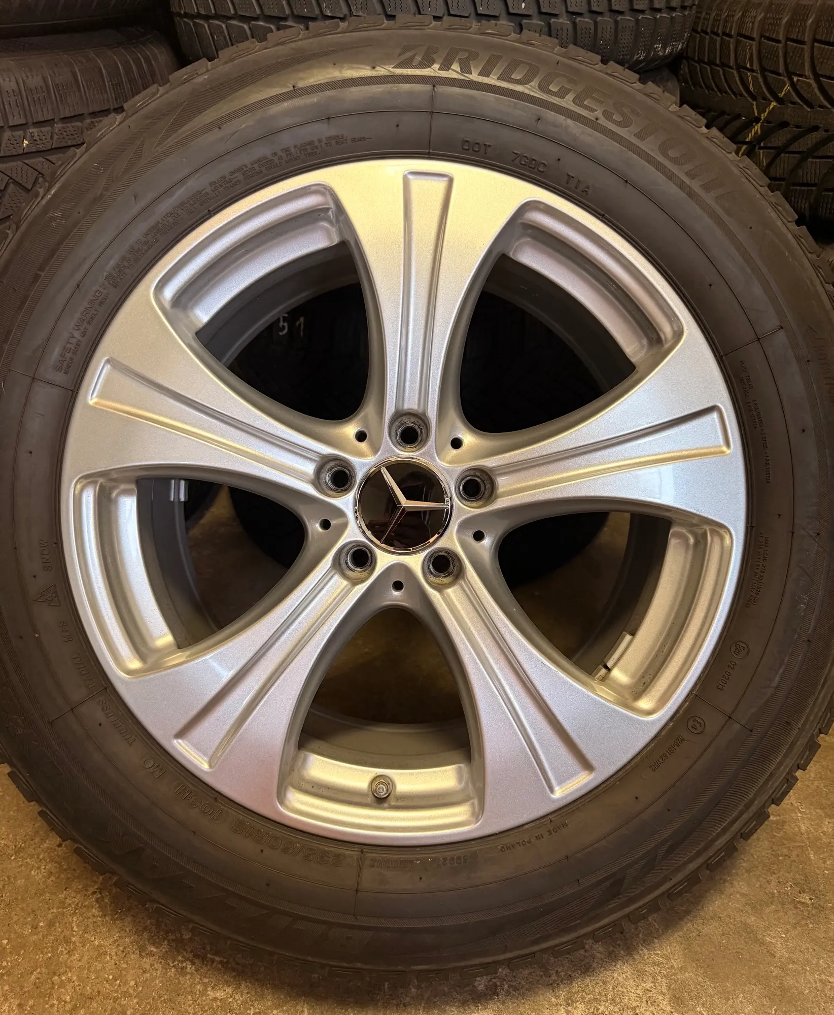 ALU FELGE MERCEDES 18" 5X112 +TPMS GUME ZIMSKE 235-60-R18 - Slika 4