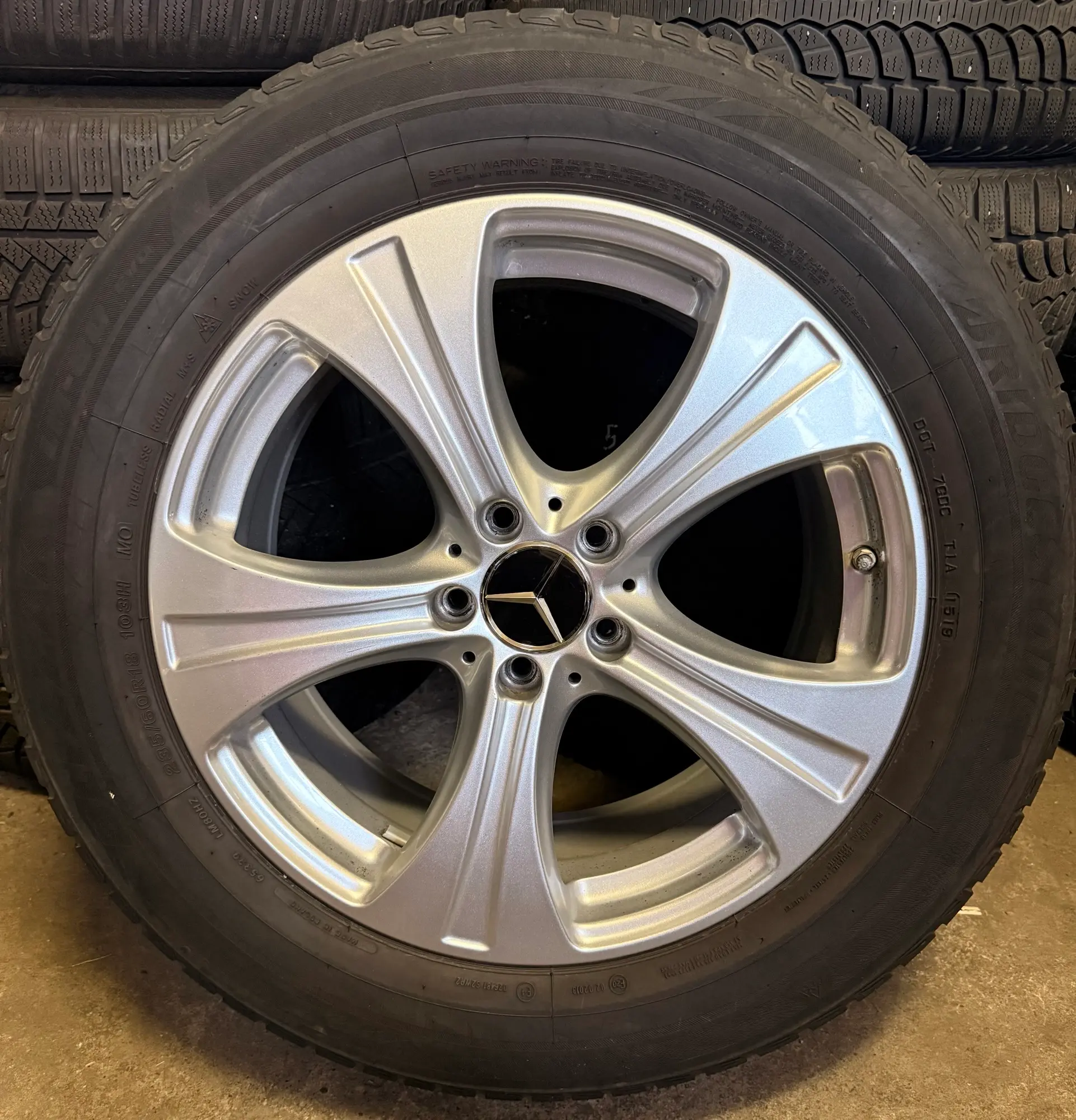 ALU FELGE MERCEDES 18" 5X112 +TPMS GUME ZIMSKE 235-60-R18 - Slika 5