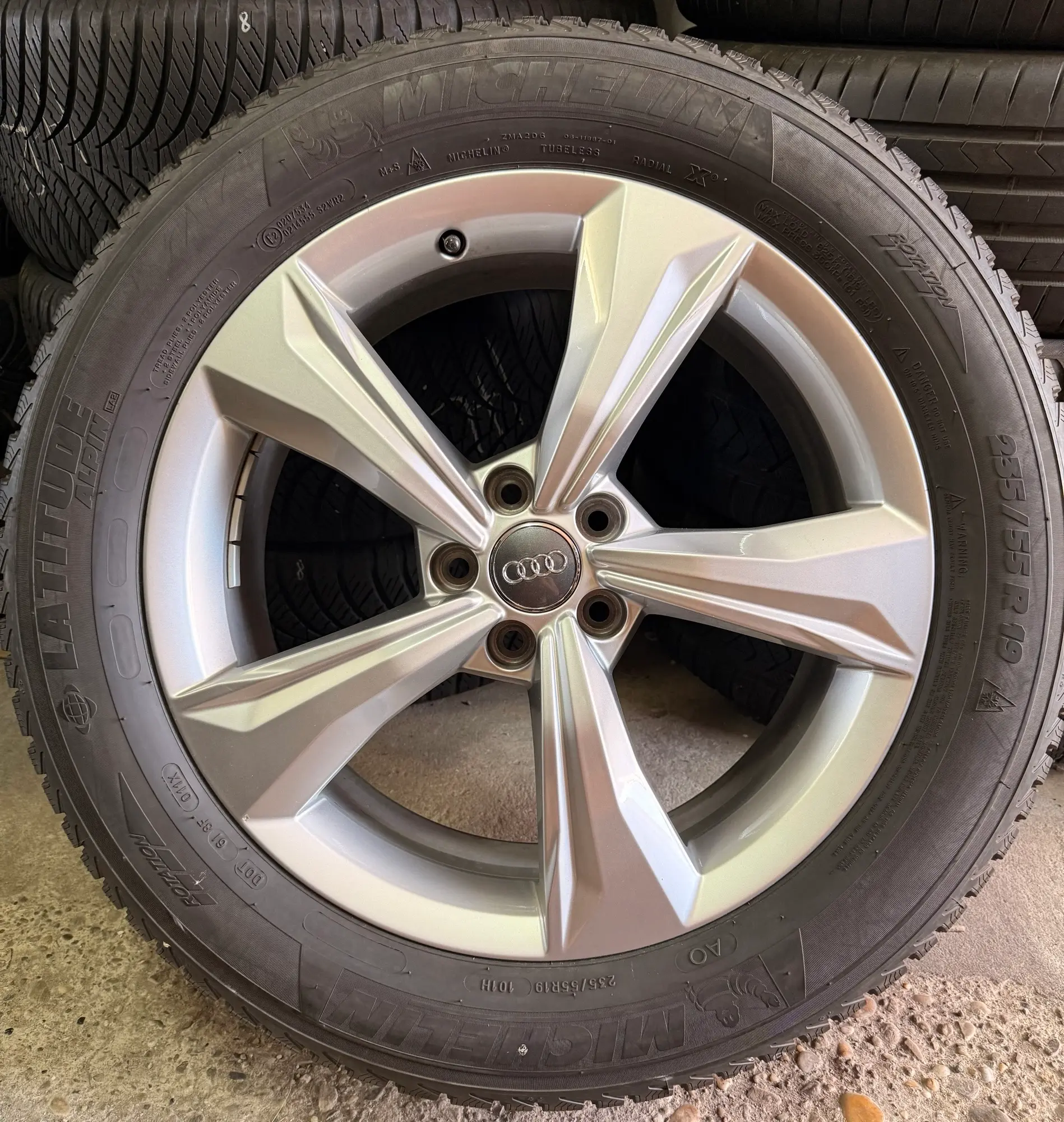 ALU FELGE AUDI 19" 5X112 GUME ZIMSKE 235-55-R19 - Slika 5