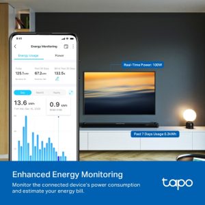 TP-Link Tapo P110M Smart Wi-Fi, Monitor/Matter