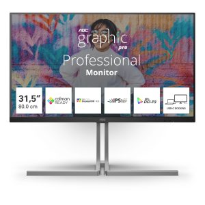 AOC U32U3CV, 32″, 4K, HDMI, DP, USB-C, RJ45, Calma