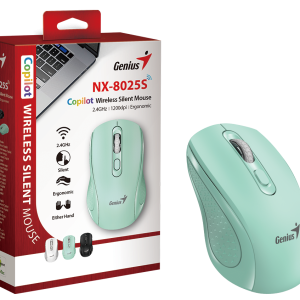 Genius NX-8025S, bežični miš, silent, aqua