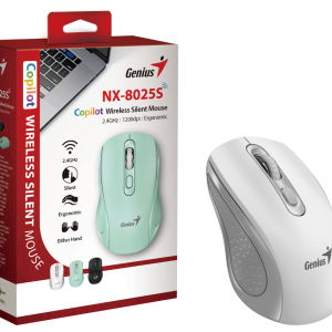 Genius NX-8025S, bežični miš, silent, bijela
