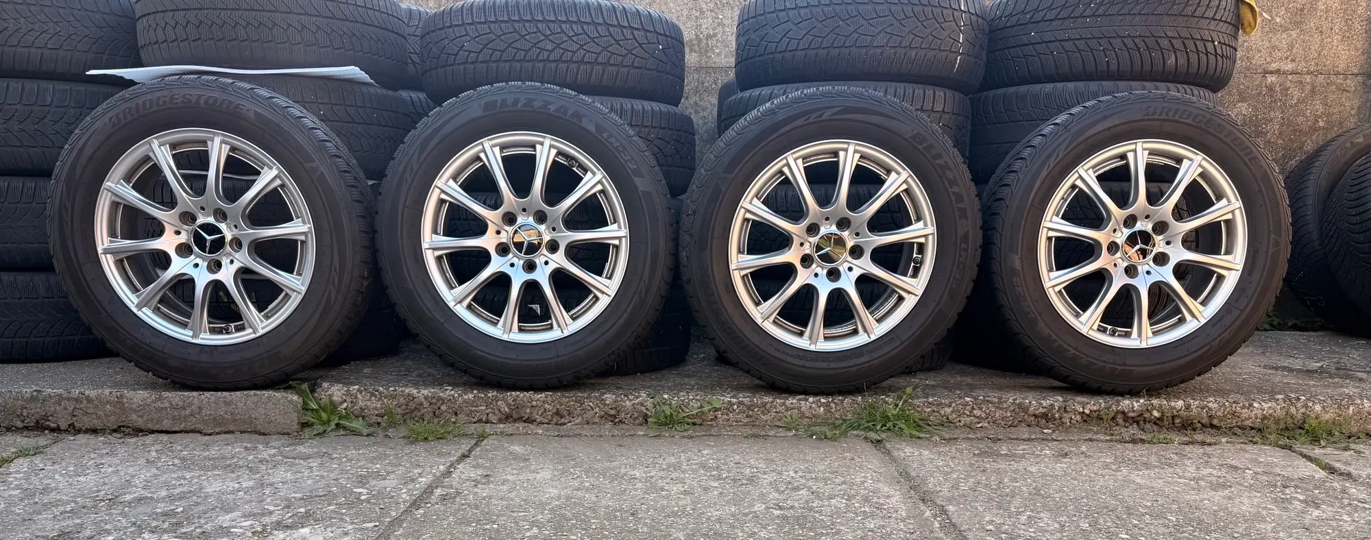ALU FELGE MERCEDES 16" 5X112 + TPMS GUME ZIMSKE 205-60-R16