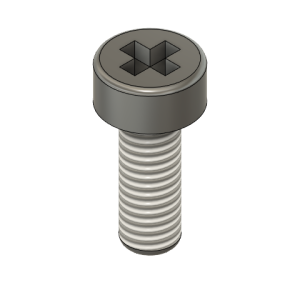 Nylon bolt M3 8 mm, 100 pcs.