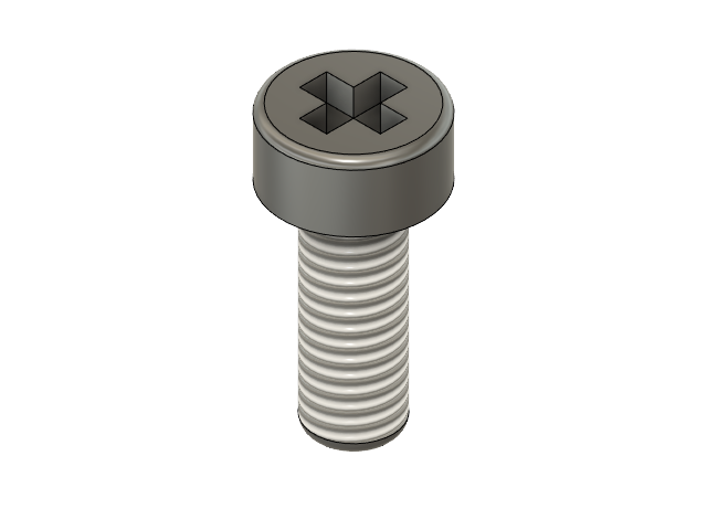 Nylon bolt M3 8 mm, 100 pcs.