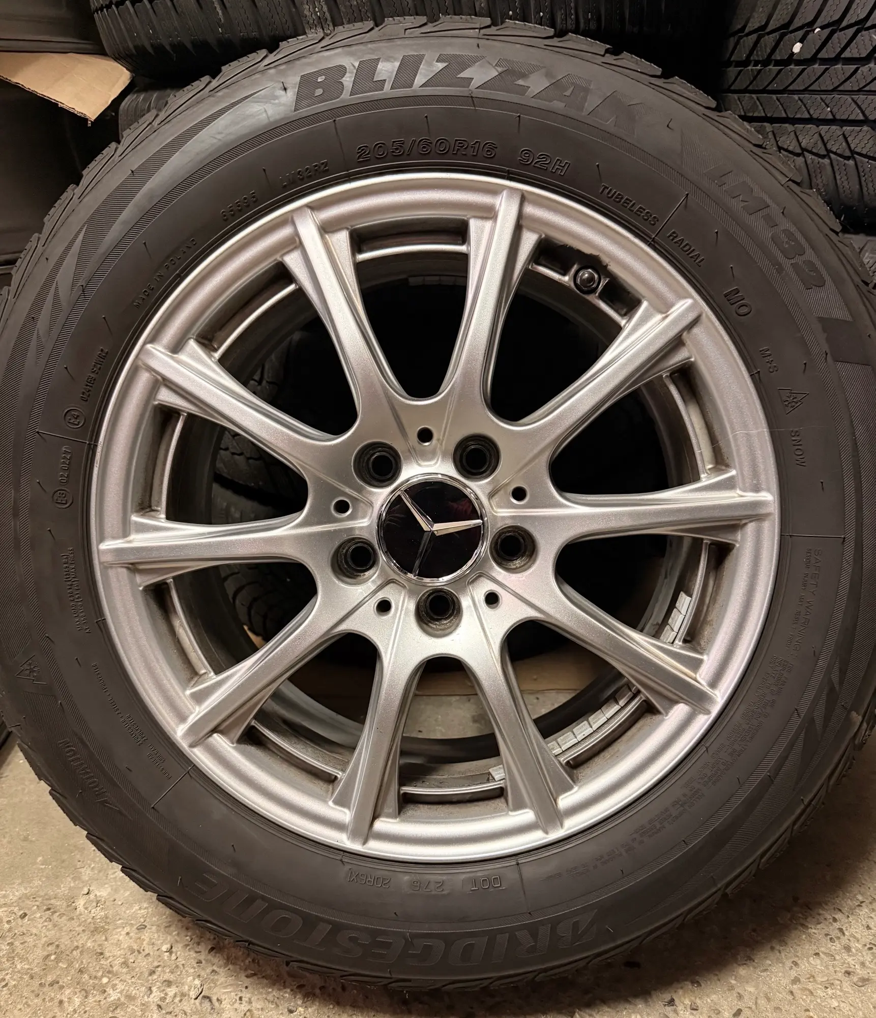ALU FELGE MERCEDES 16" 5X112 + TPMS GUME ZIMSKE 205-60-R16 - Slika 5