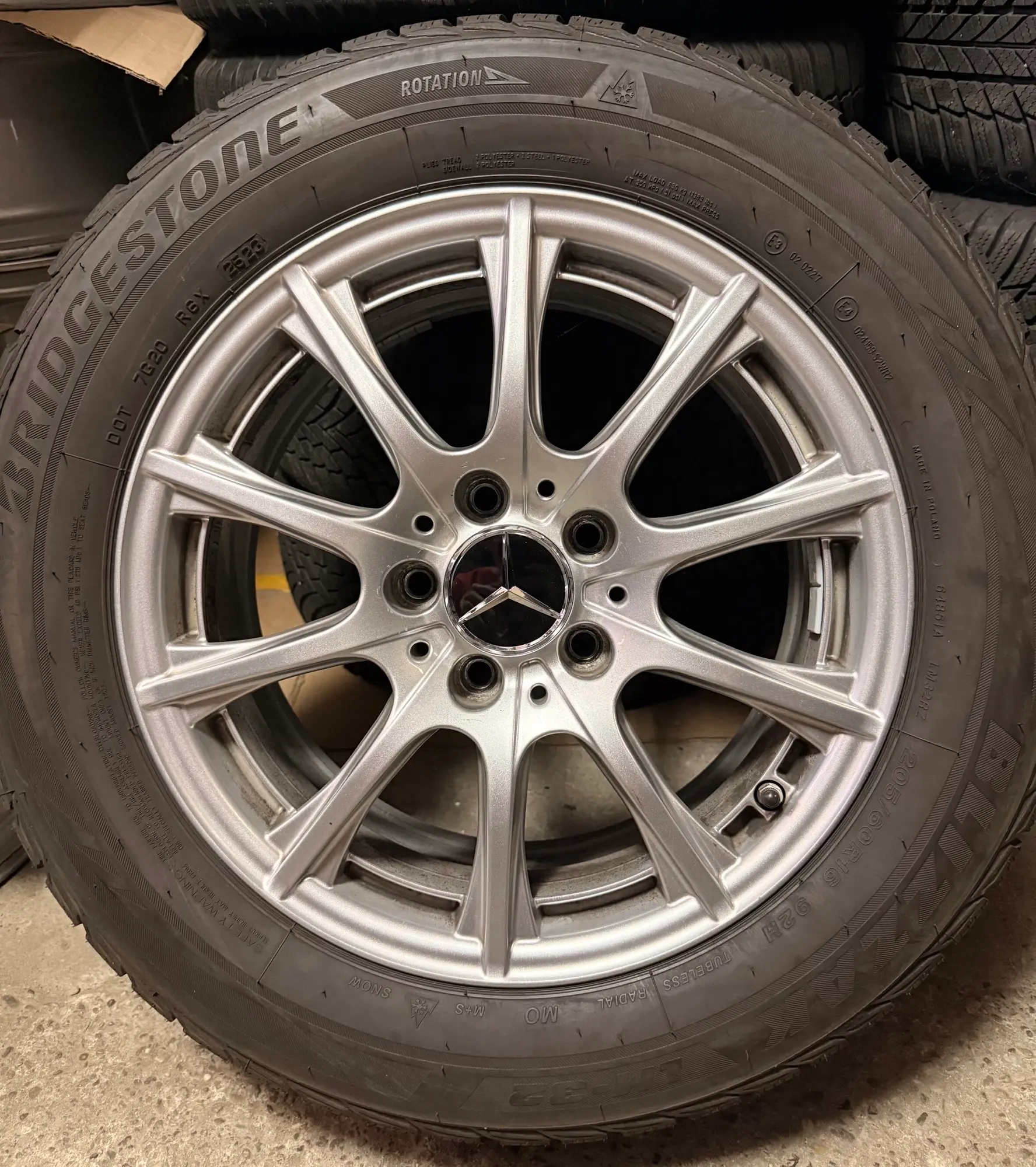 ALU FELGE MERCEDES 16" 5X112 + TPMS GUME ZIMSKE 205-60-R16 - Slika 6