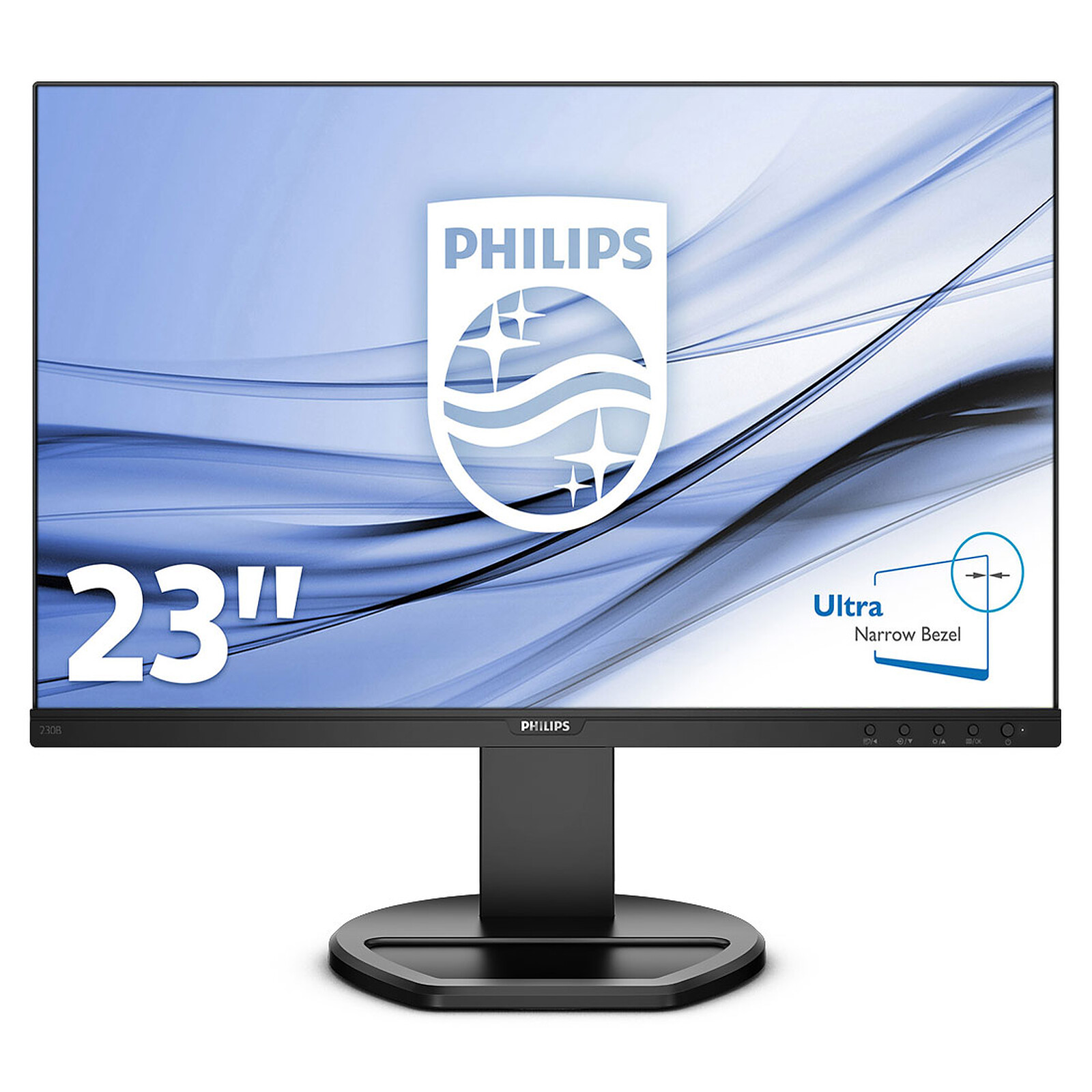 Philips 23" 230B8QJEB, VGA, DVi, HDMI, DP, zvuč.