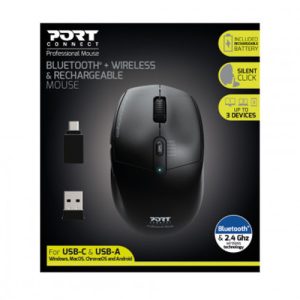 Port miš OFFICE PRO punjivi BLUETOOTH COMBO, crni