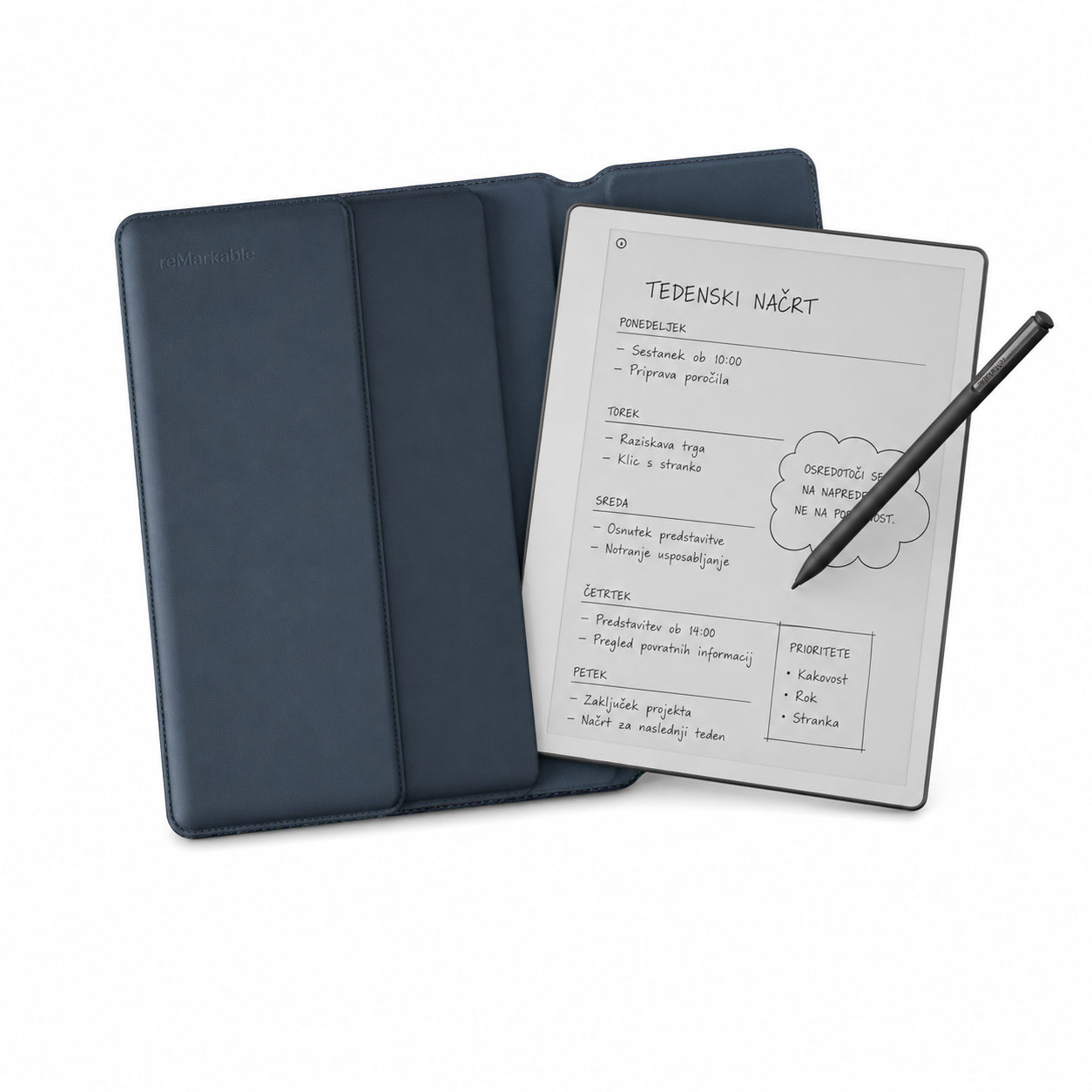 Futrola reMarkable Paper Pure - Sleeve Folio - Polymer Weave - Ocean Blue - Slika 2