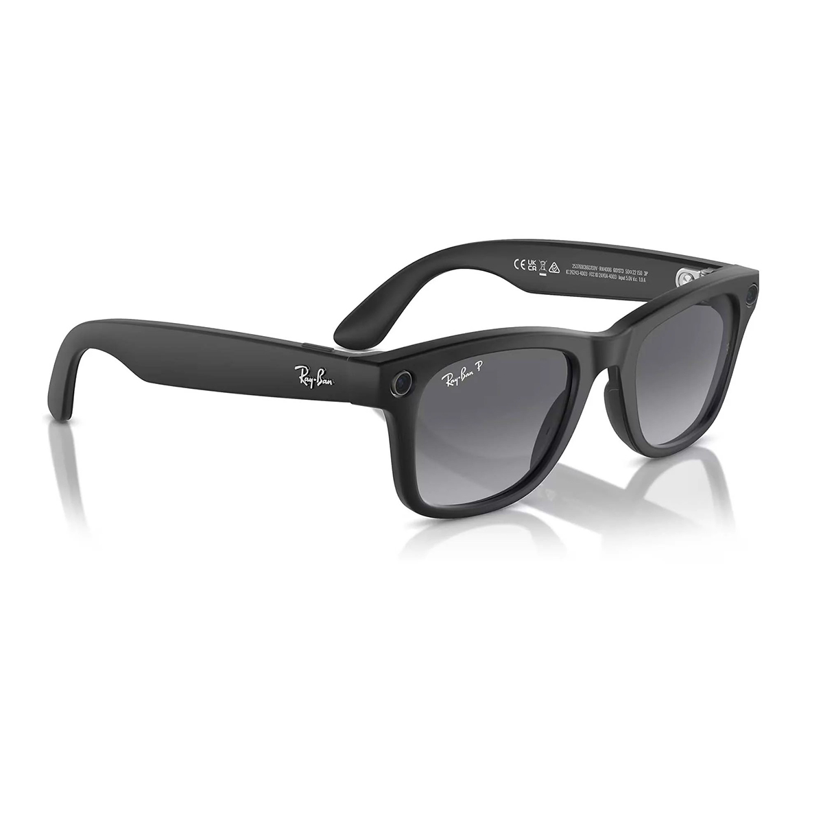 Ray-Ban Meta Wayfarer (Gen 1) Matte Black, Polarized Gradient Graphite Large 155/53 RW4008 (601ST3-53) - Slika 5