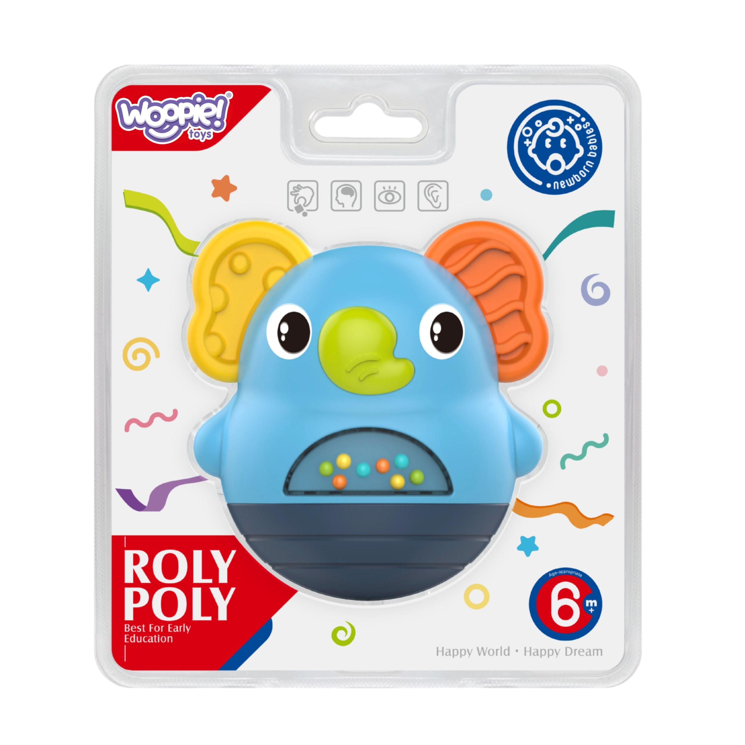 WOOPIE BABY Baby Elephant Rattle Sensory Interactive 6m+ - Slika 4