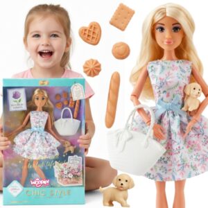 WOOPIE ROYAL Lily Doll 30 cm Spring Dress Accessories Doggie Picnic