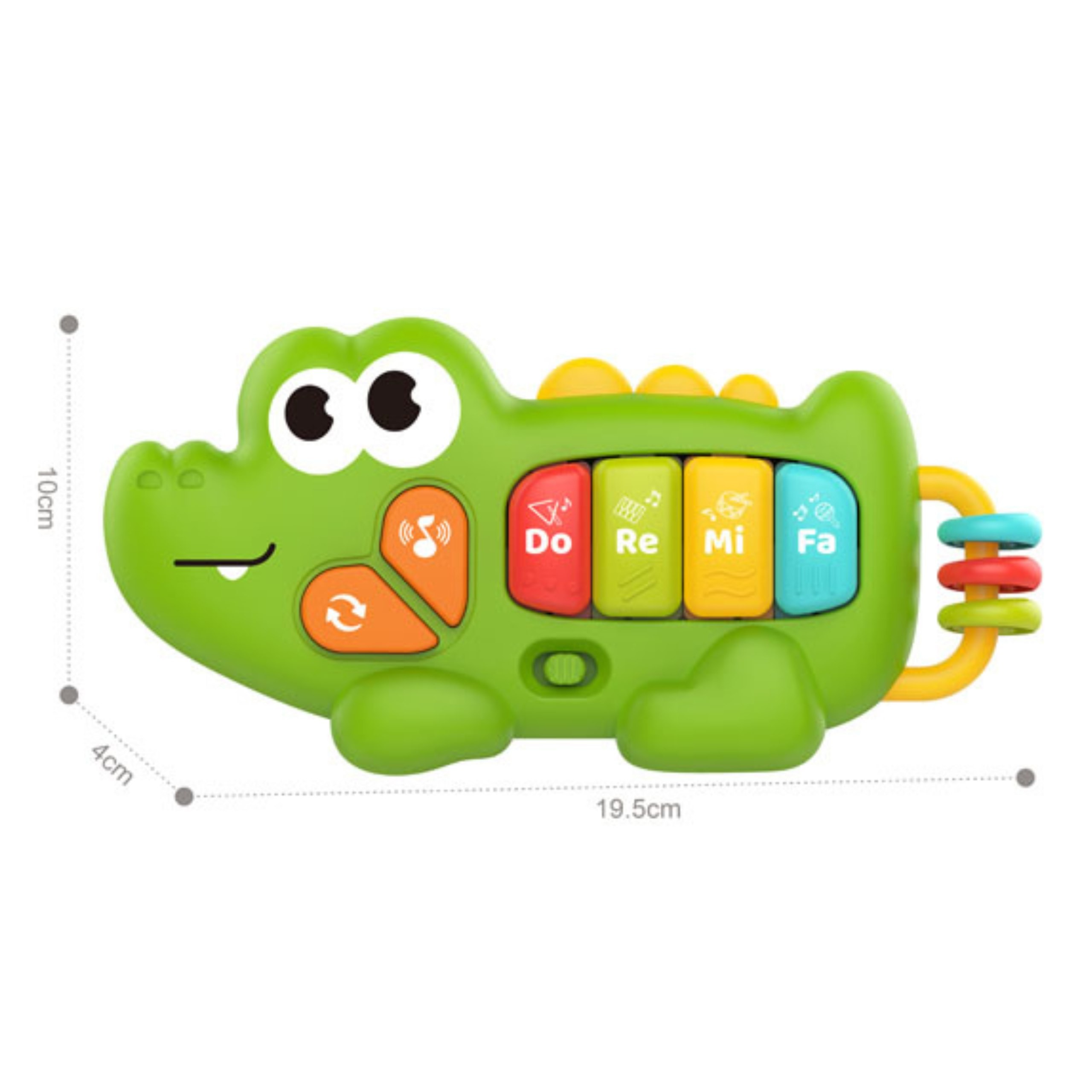 WOOPIE BABY Interactive Piano Crocodile Organ Musical Sounds Light 18m+ - Slika 3