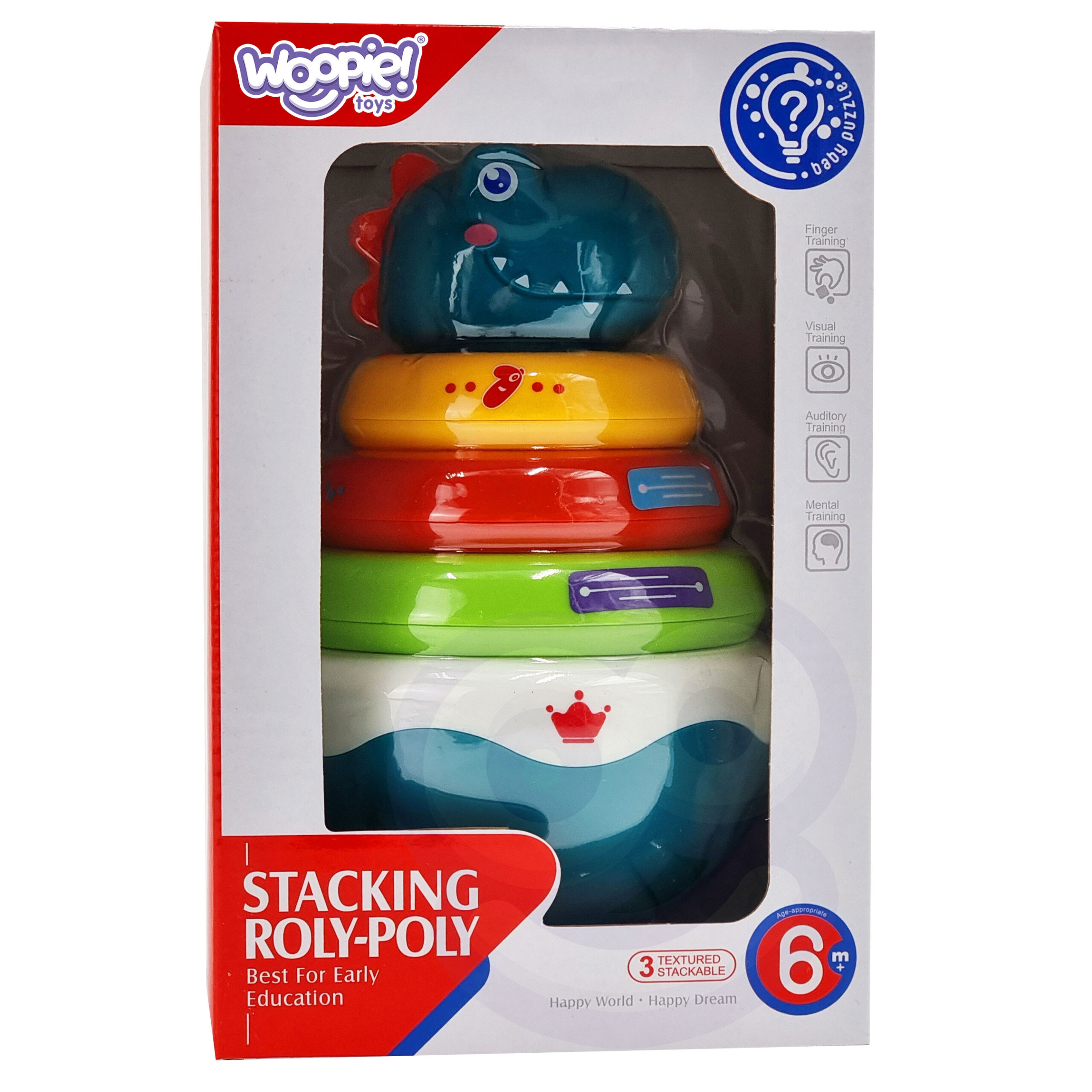WOOPIE BABY Sensory Toy Dino Pyramid Puzzle for Babies - Slika 7