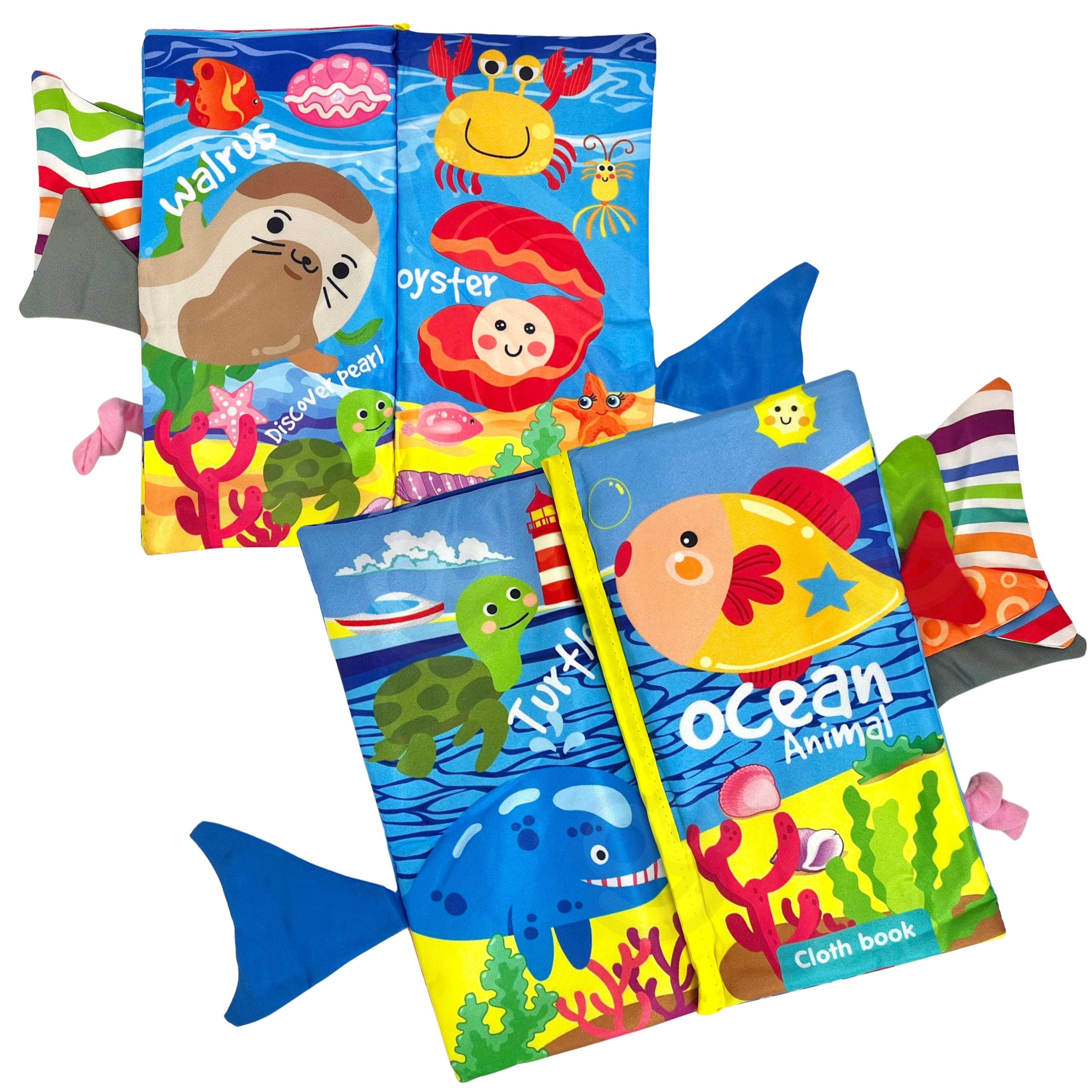 WOOPIE BABY Rustling Fabric Book with Sea Animal Tails - Slika 6