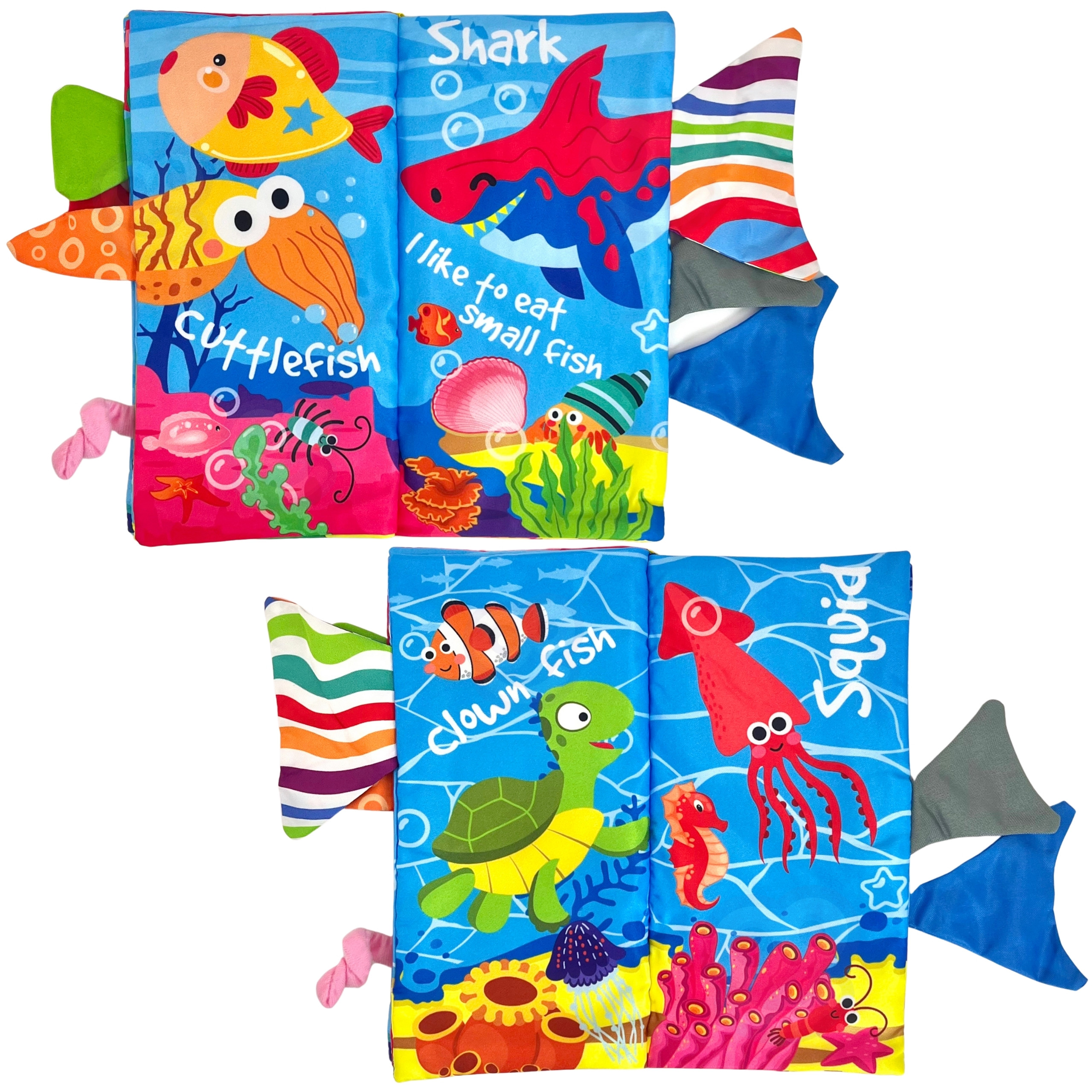 WOOPIE BABY Rustling Fabric Book with Sea Animal Tails - Slika 7
