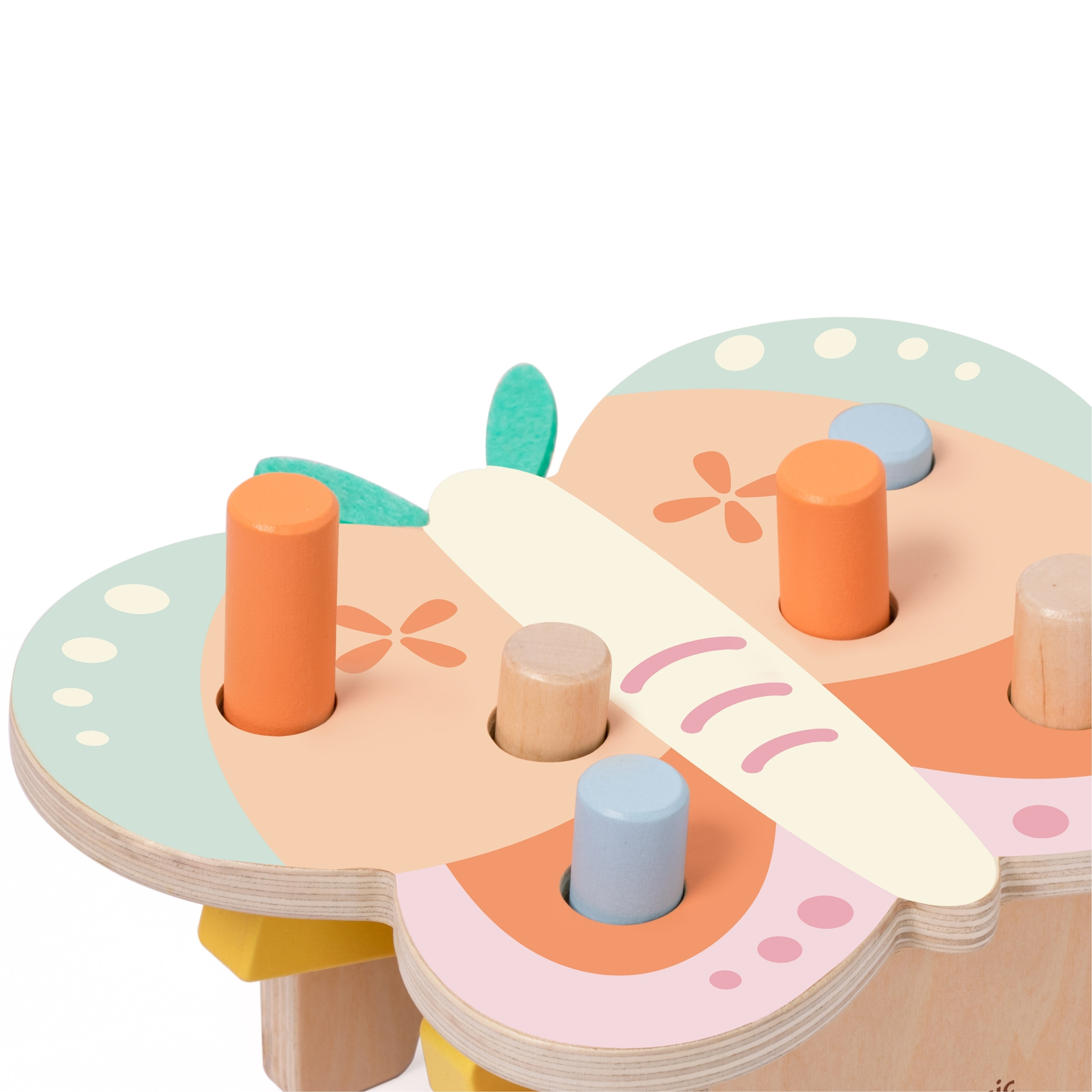 CLASSIC WORLD Montessori Pastel Butterfly Hammer with Hammer 8 pcs. - Slika 4