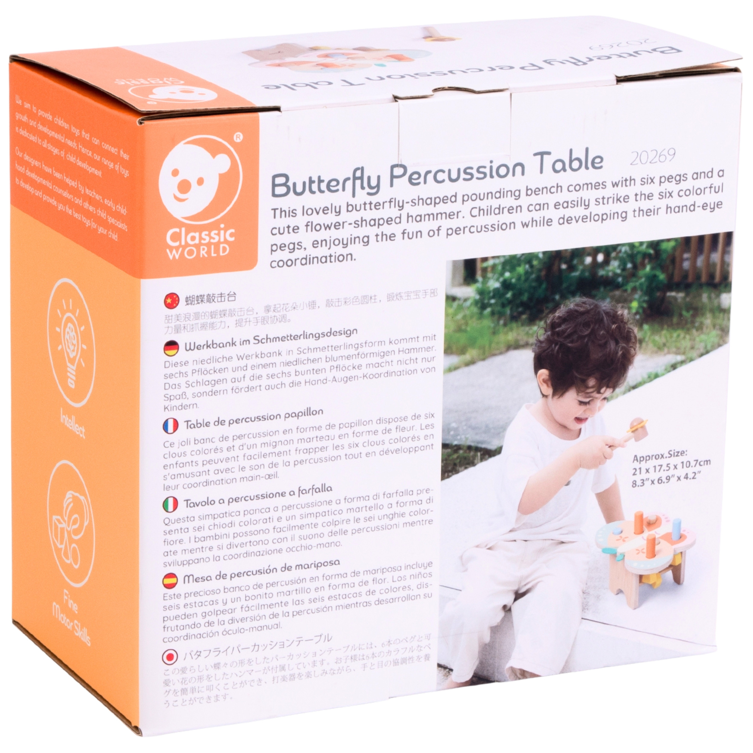CLASSIC WORLD Montessori Pastel Butterfly Hammer with Hammer 8 pcs. - Slika 7