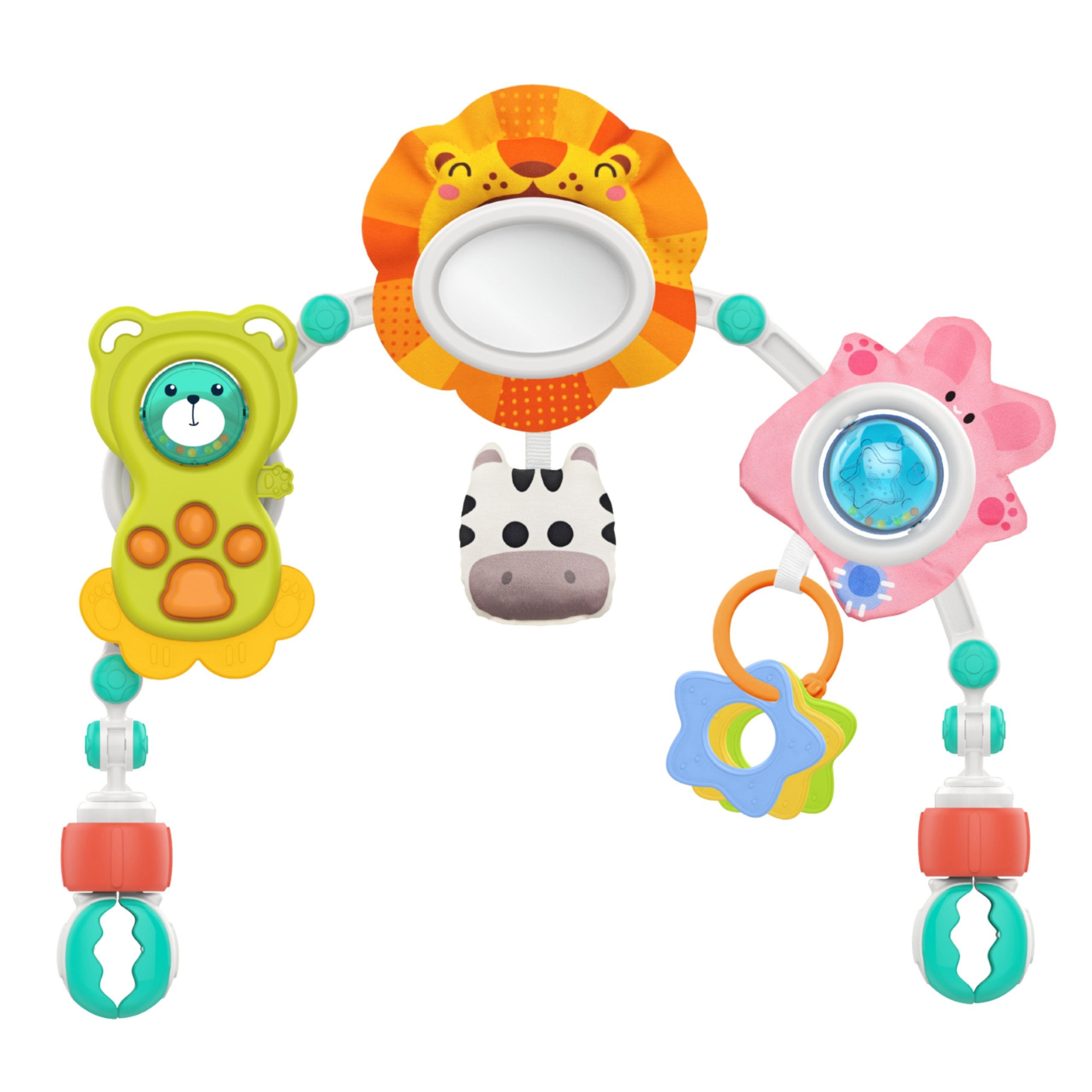 WOOPIE BABY Sensory Arch for Crib and Stroller Animals Lion Bear - Slika 6