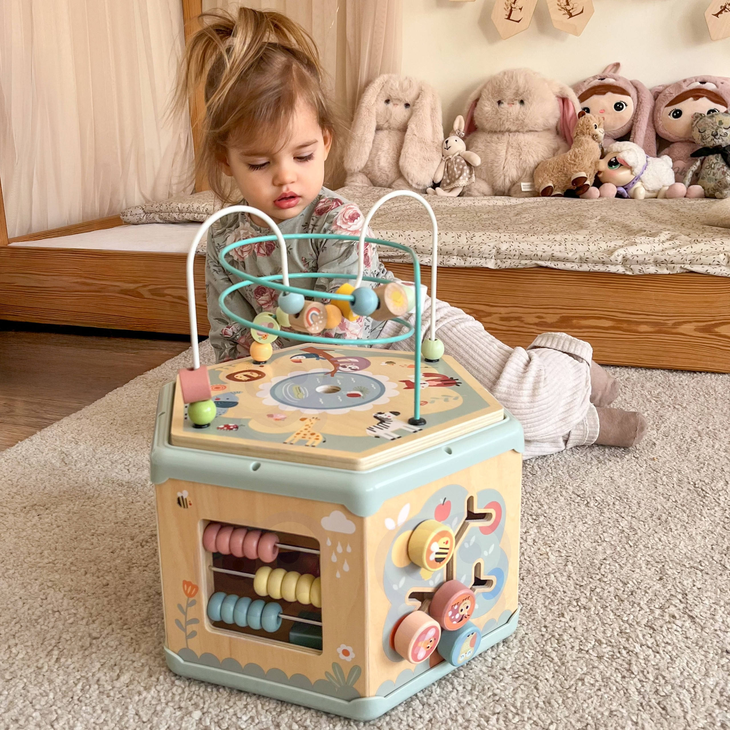 TOOKY TOY Wooden Montessori Hexagon Opening Box - Slika 3