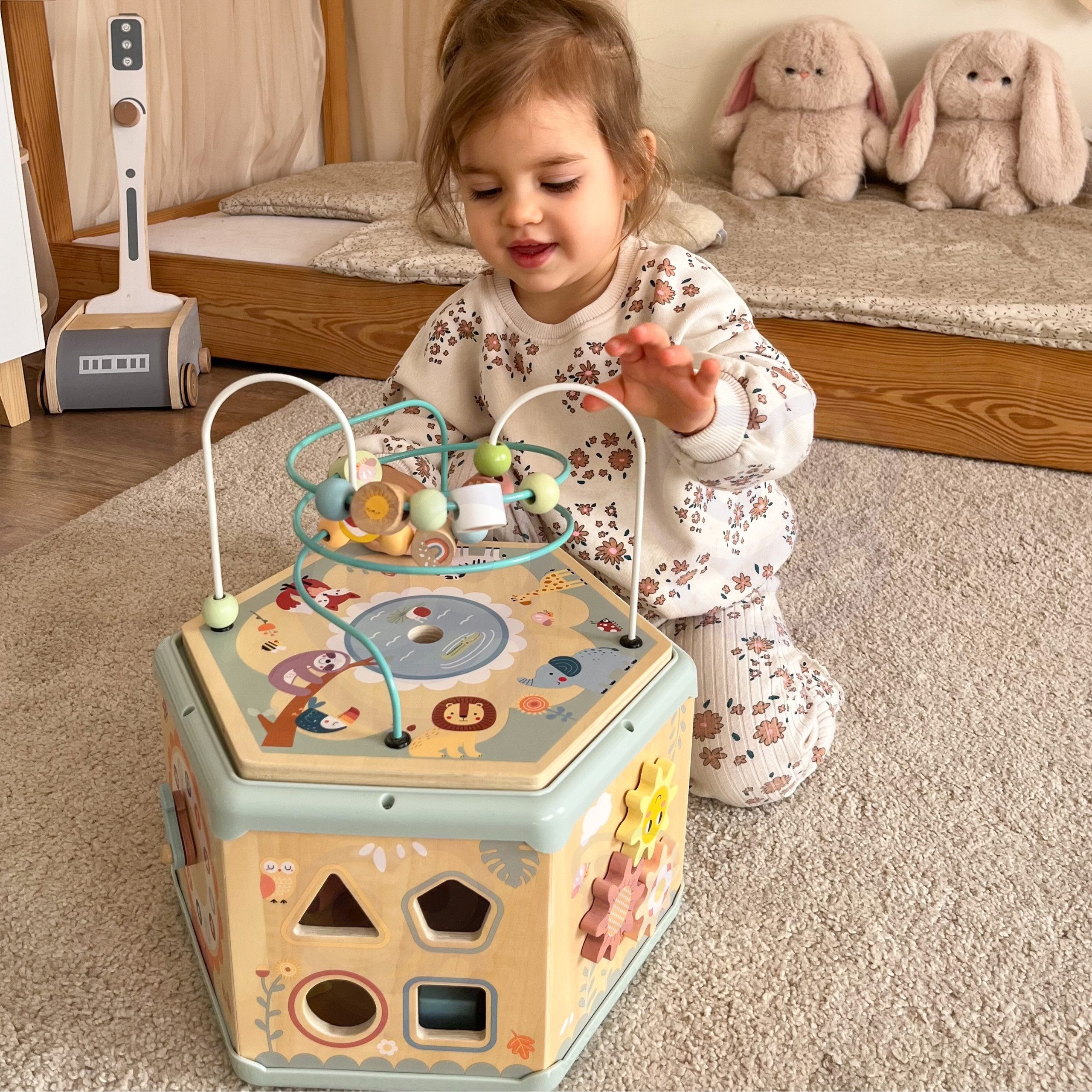 TOOKY TOY Wooden Montessori Hexagon Opening Box - Slika 7