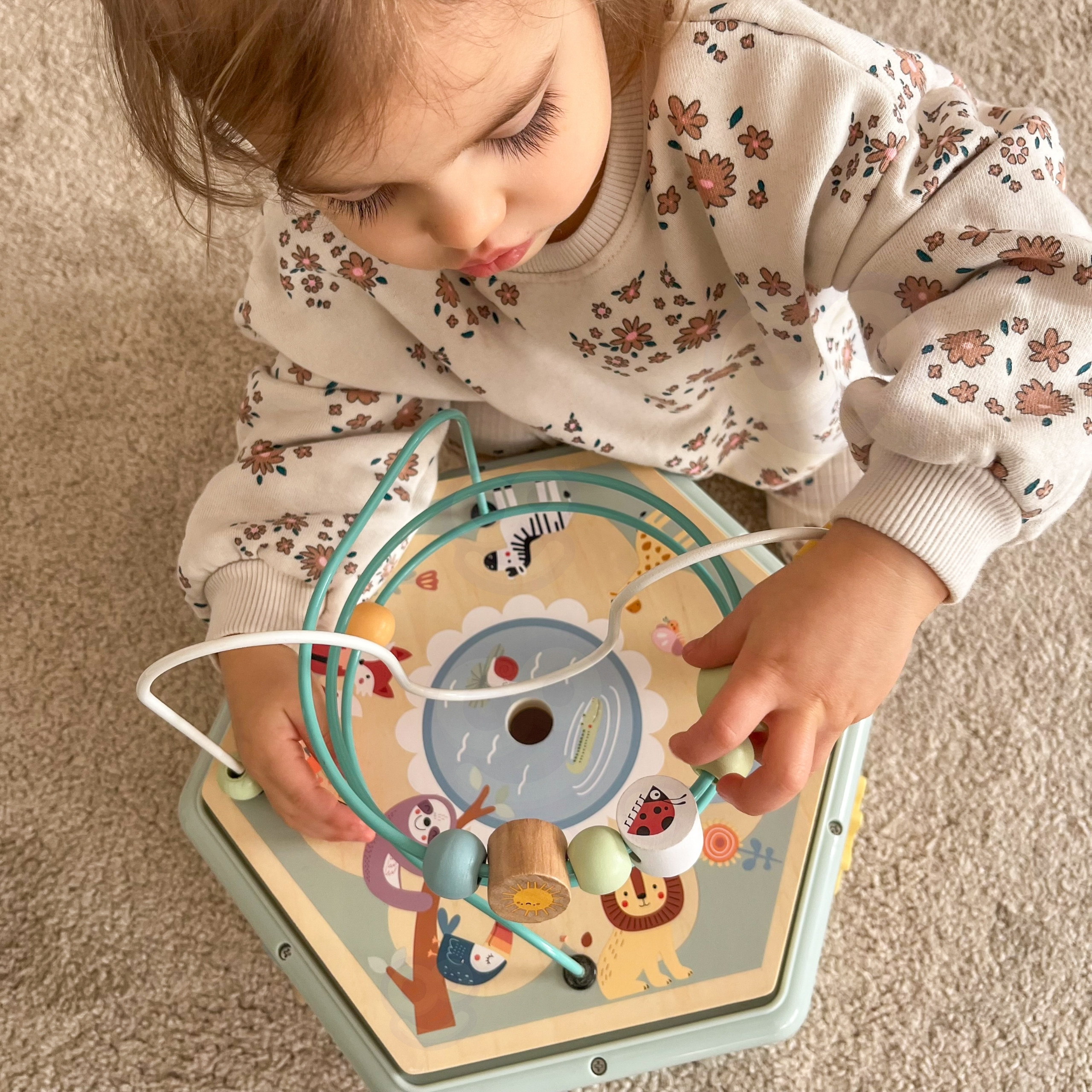 TOOKY TOY Wooden Montessori Hexagon Opening Box - Slika 8