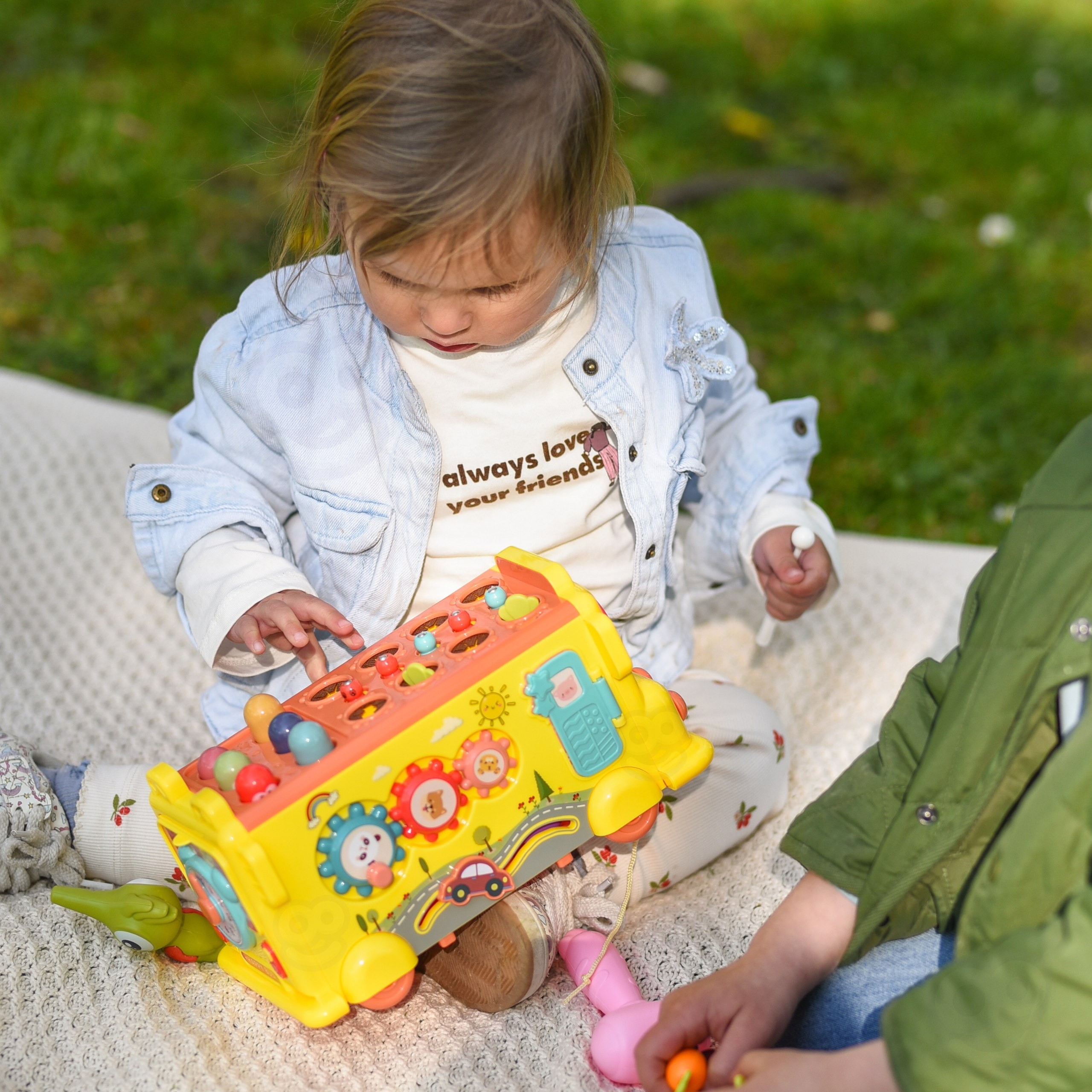 WOOPIE BABY Interactive Montessori Bus Educational 6 in 1 Hammer Cymbals +18 m - Slika 4