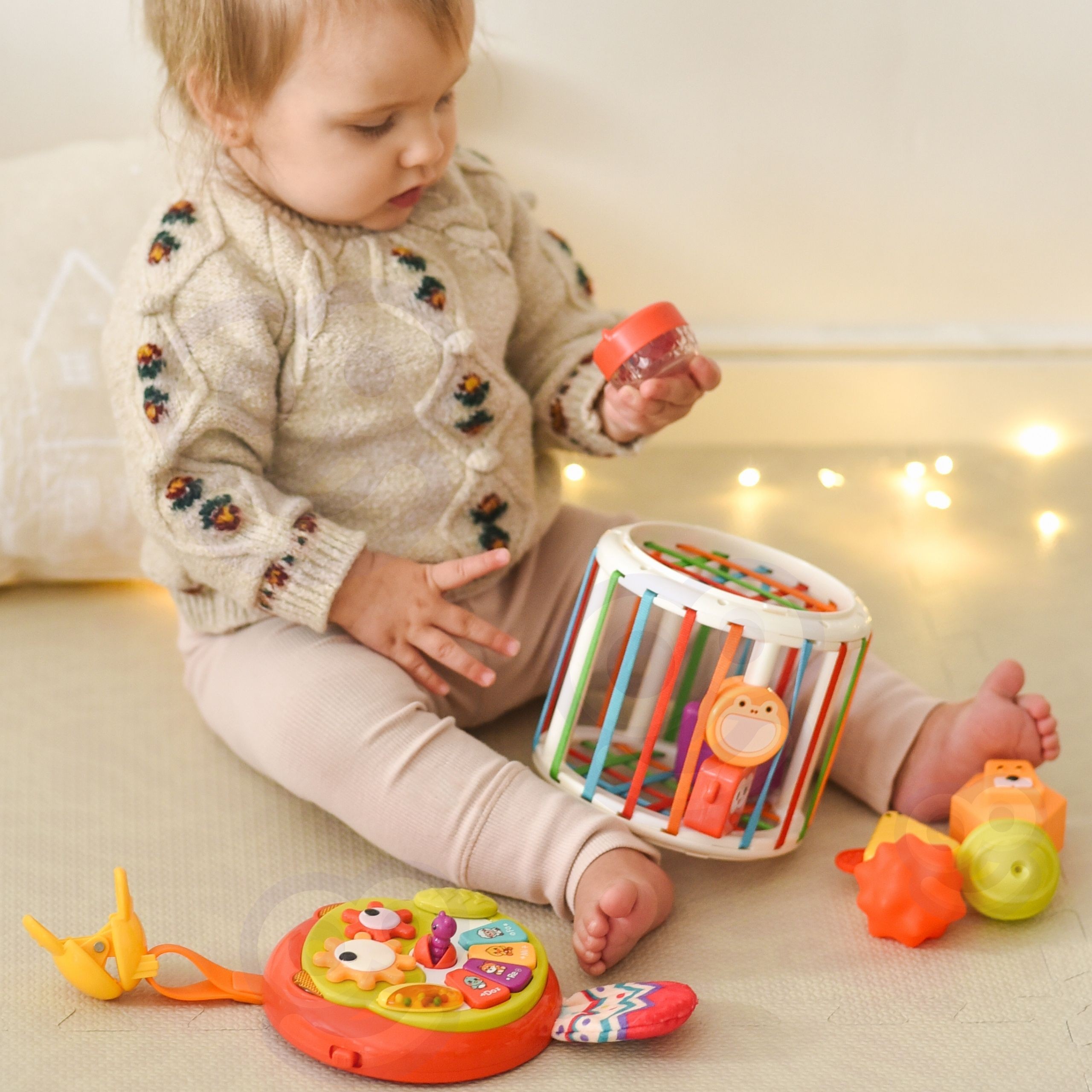 WOOPIE BABY Roller Sensory Cube Interactive Drum - Slika 3