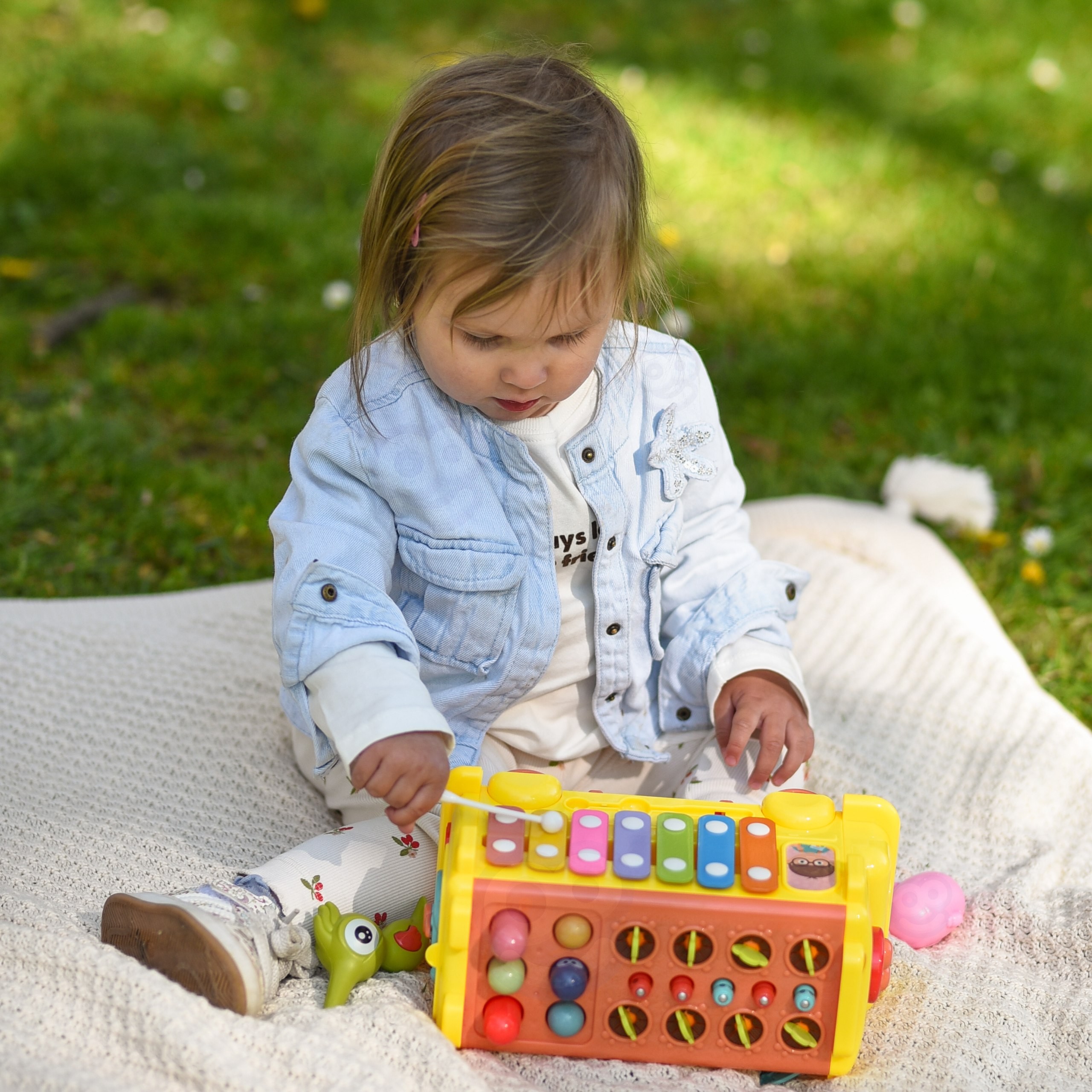 WOOPIE BABY Interactive Montessori Bus Educational 6 in 1 Hammer Cymbals +18 m - Slika 6