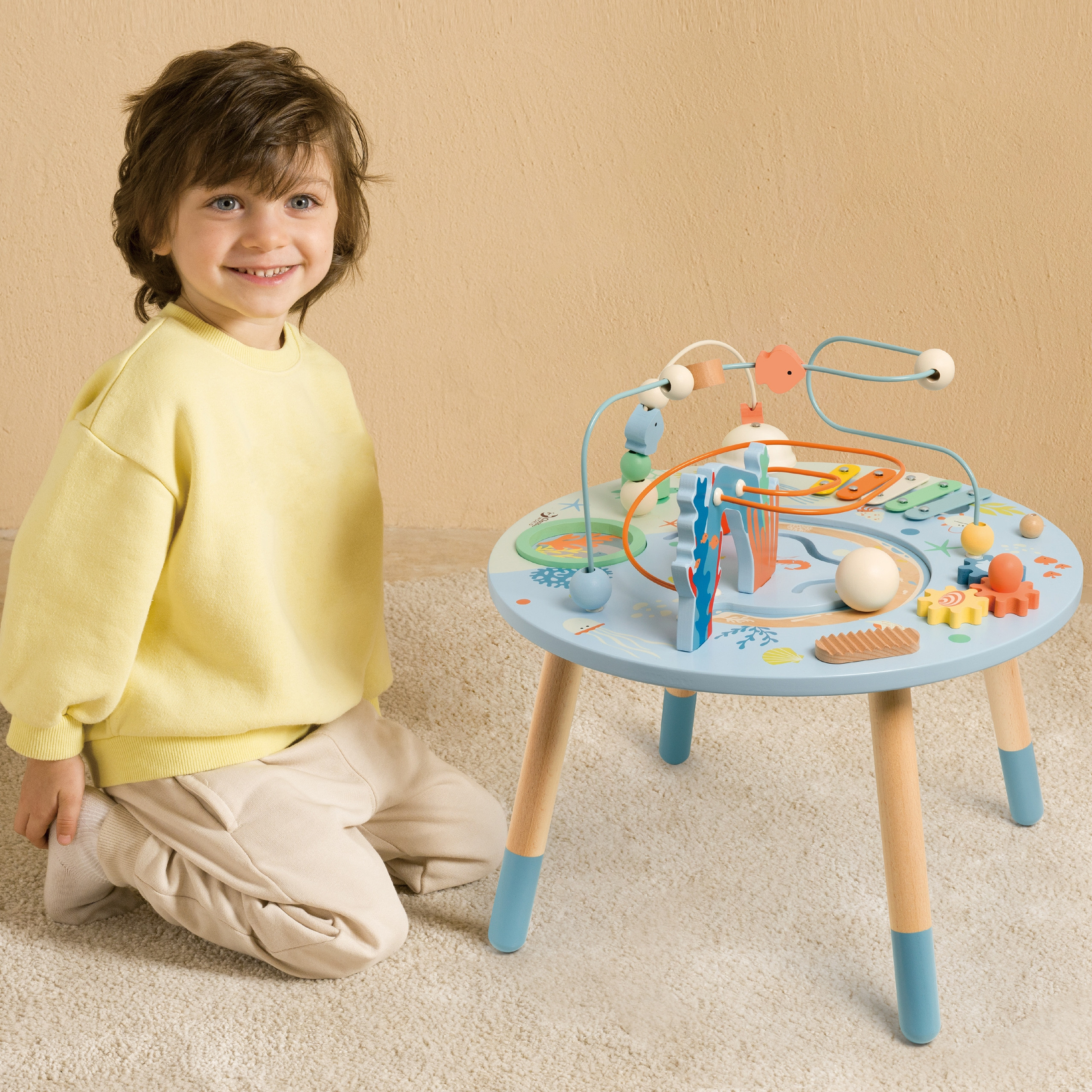 CLASSIC WORLD Wooden Activity Table "Sea Life" Musical and Educational - Slika 4