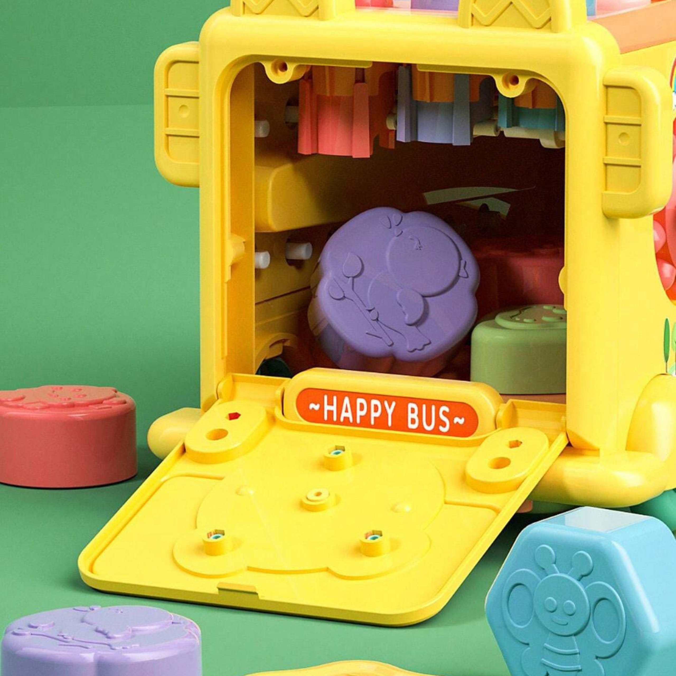 WOOPIE BABY Interactive Montessori Bus Educational 6 in 1 Hammer Cymbals +18 m - Slika 8