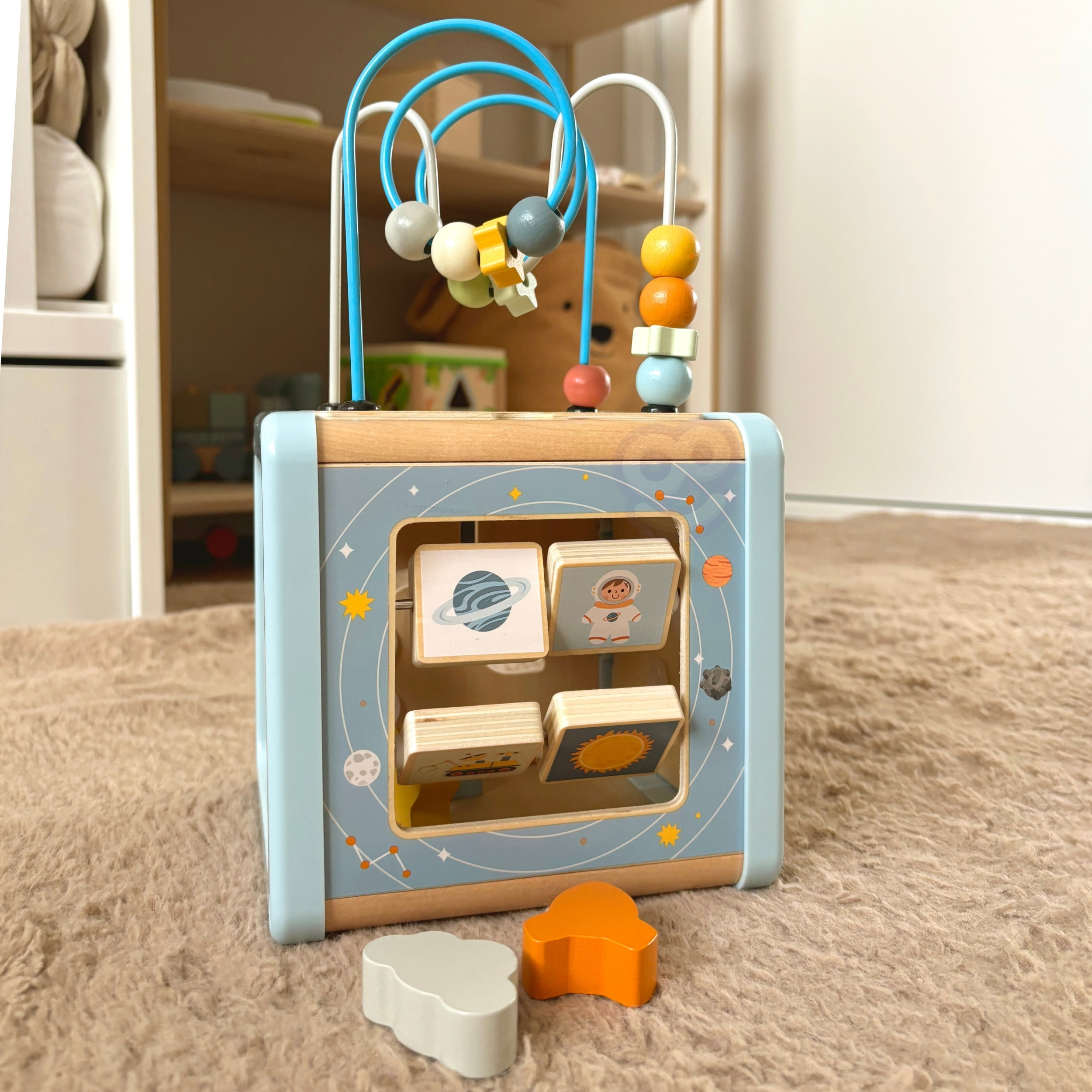 TOOKY TOY Wooden Activity Cube Space Sorter Maze - Slika 5
