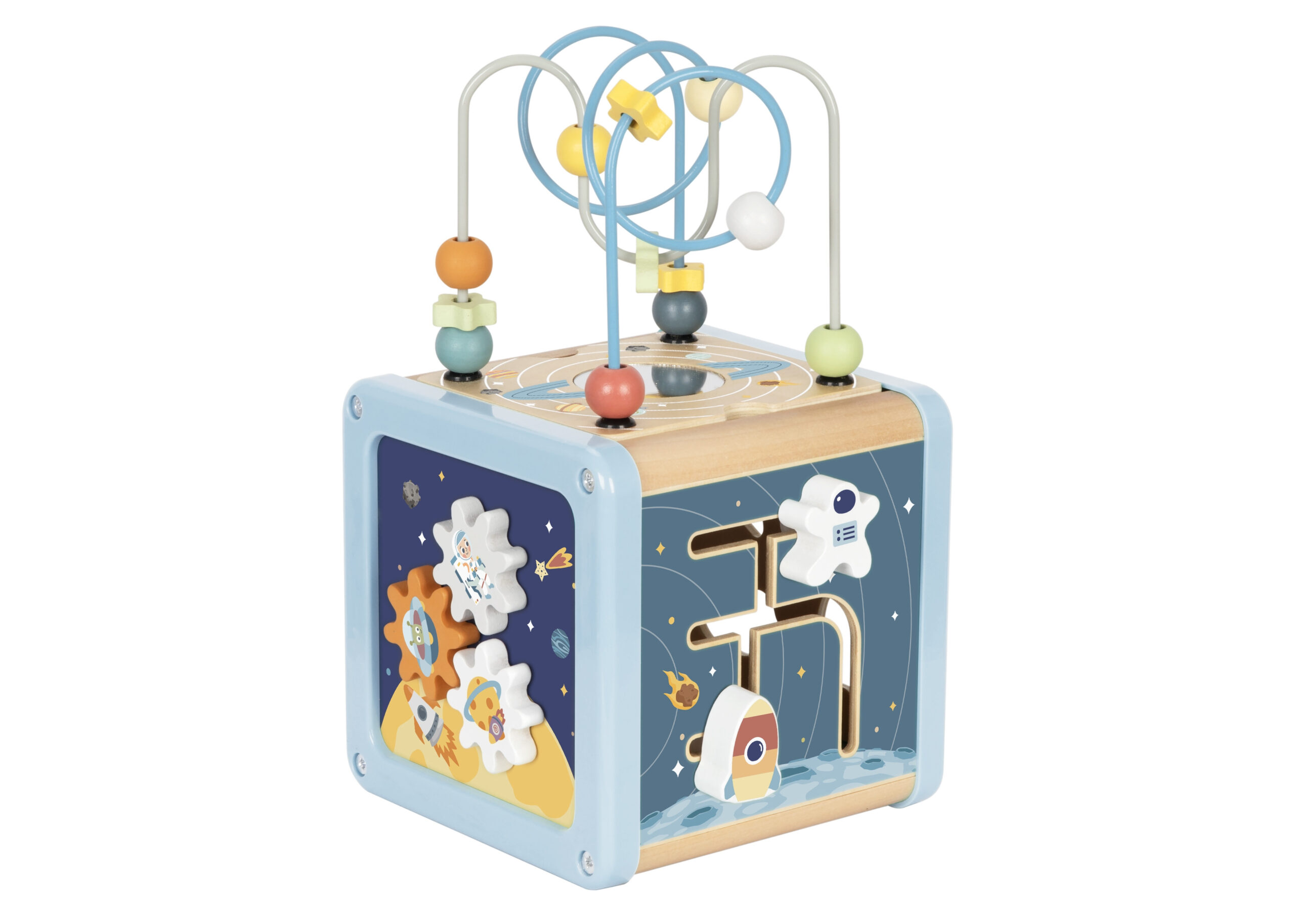 TOOKY TOY Wooden Activity Cube Space Sorter Maze - Slika 6
