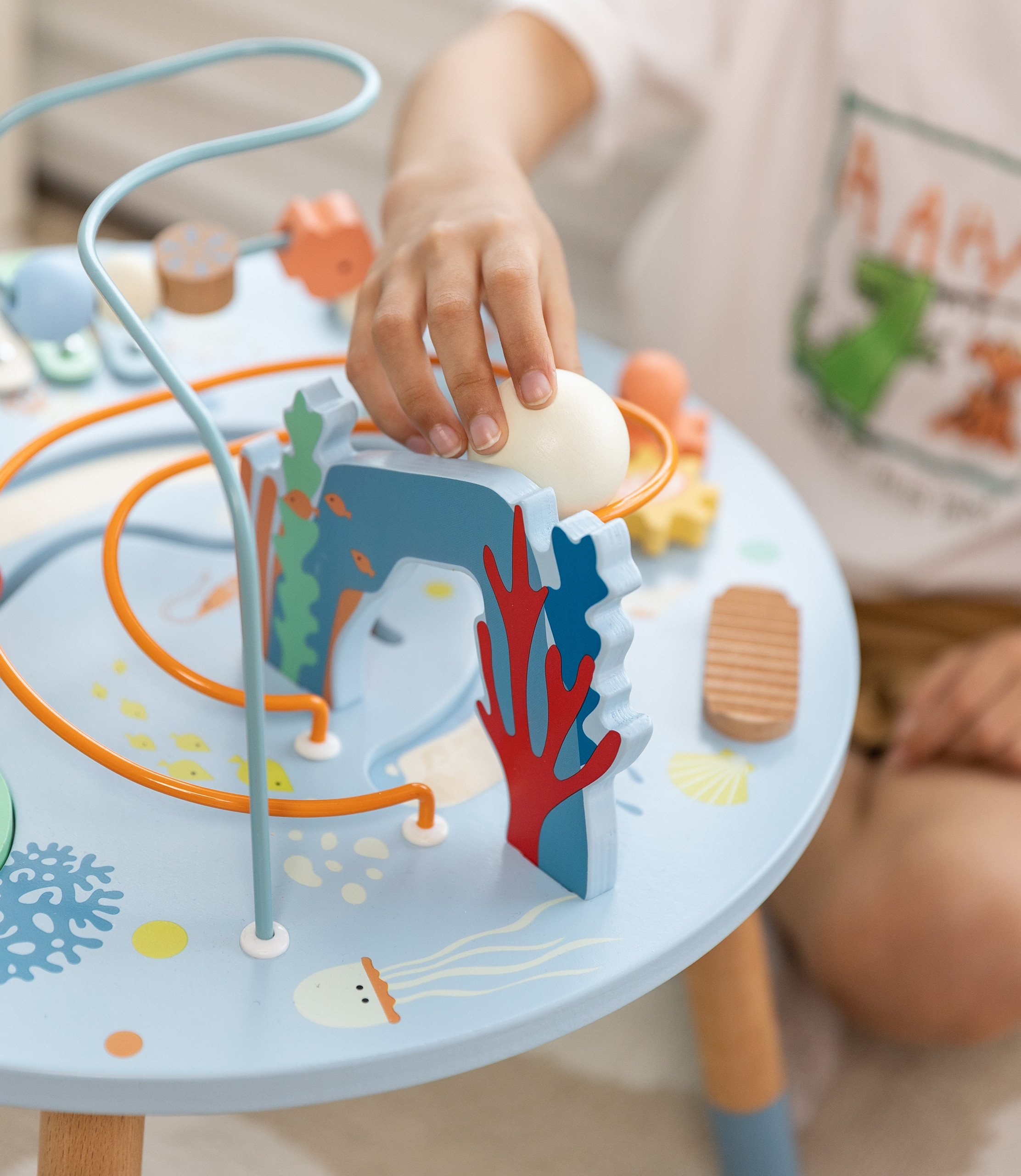 CLASSIC WORLD Wooden Activity Table "Sea Life" Musical and Educational - Slika 8