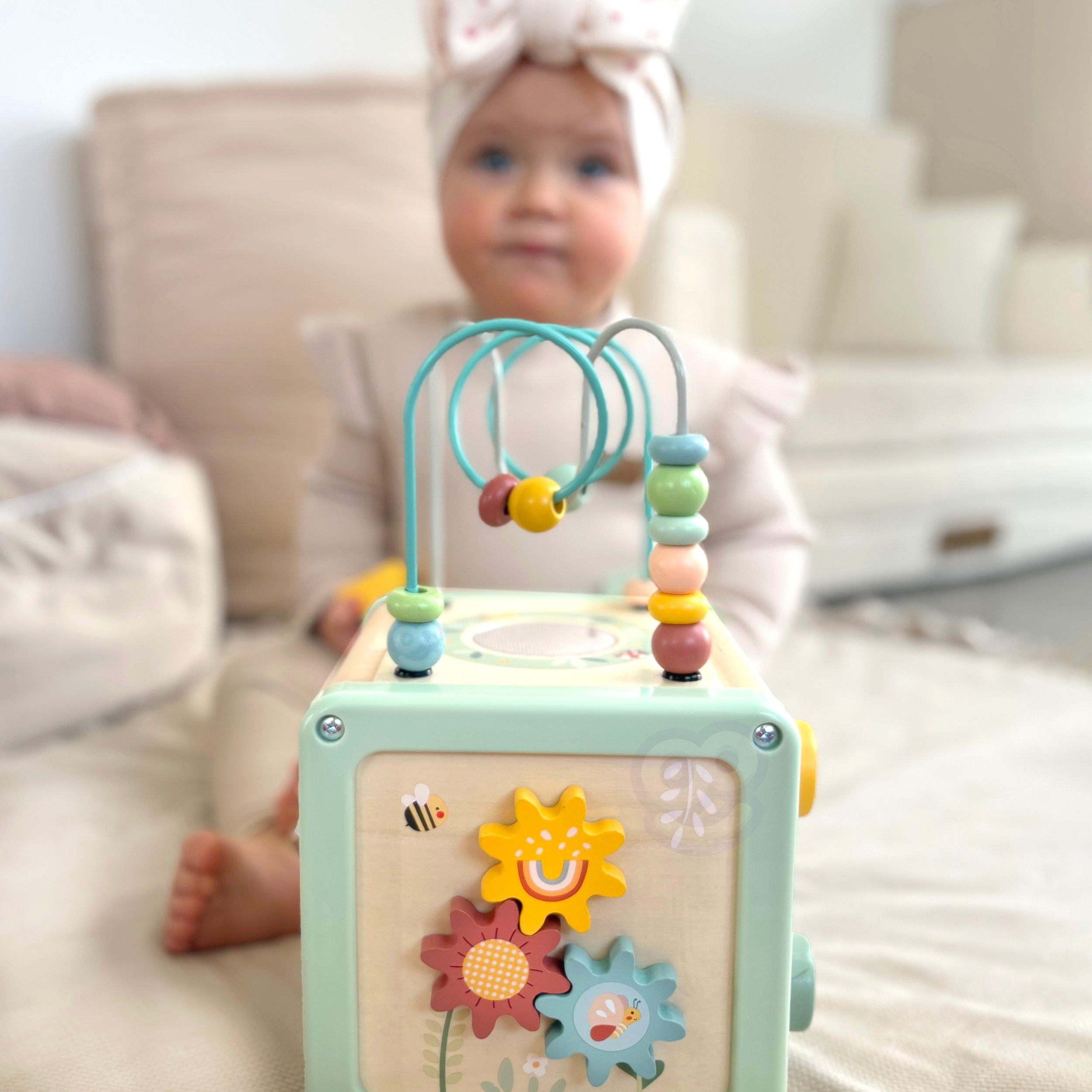 WOOPIE GREEN Wooden Activity Cube Multifunctional Educational Sorter - Slika 5