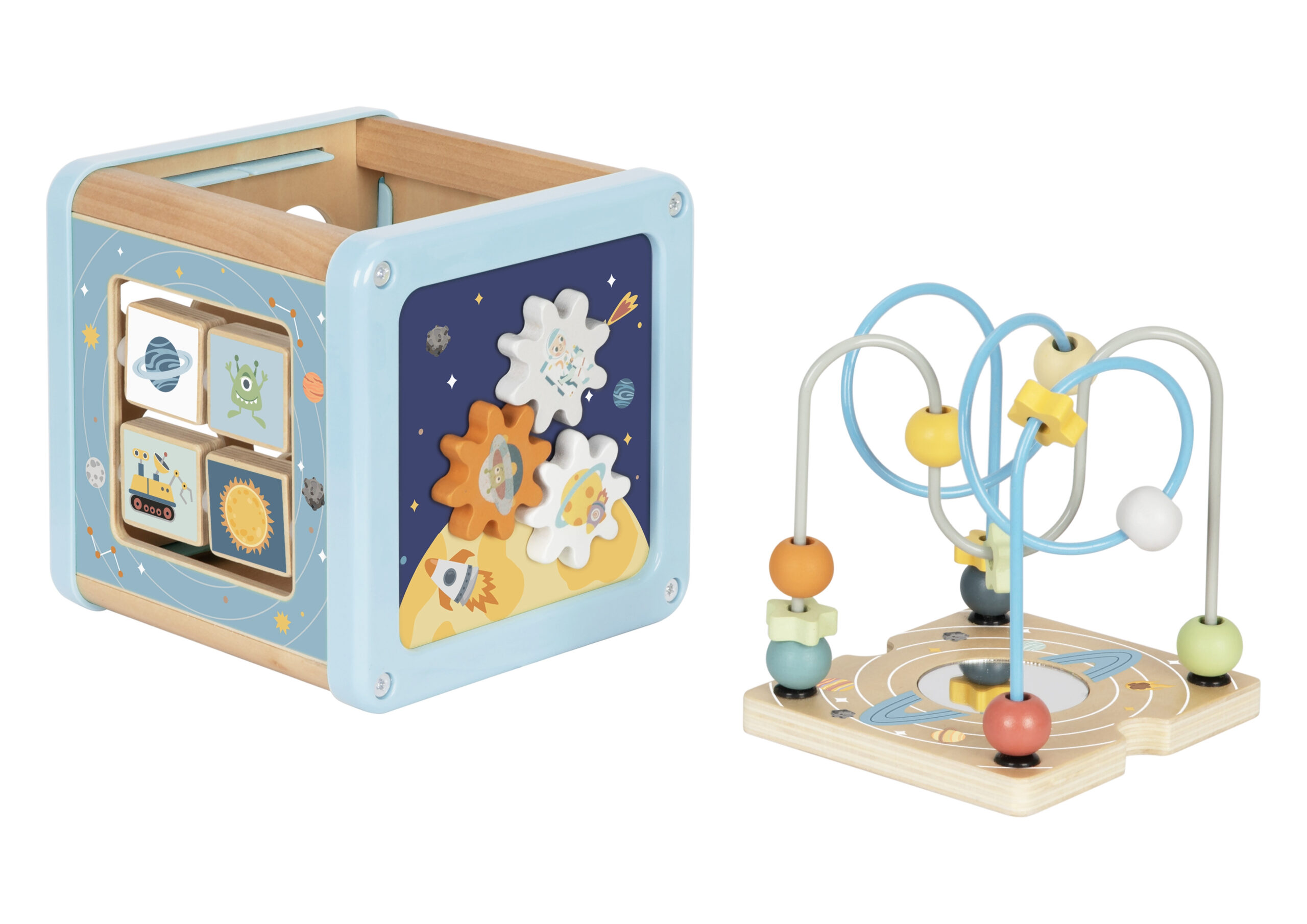 TOOKY TOY Wooden Activity Cube Space Sorter Maze - Slika 7