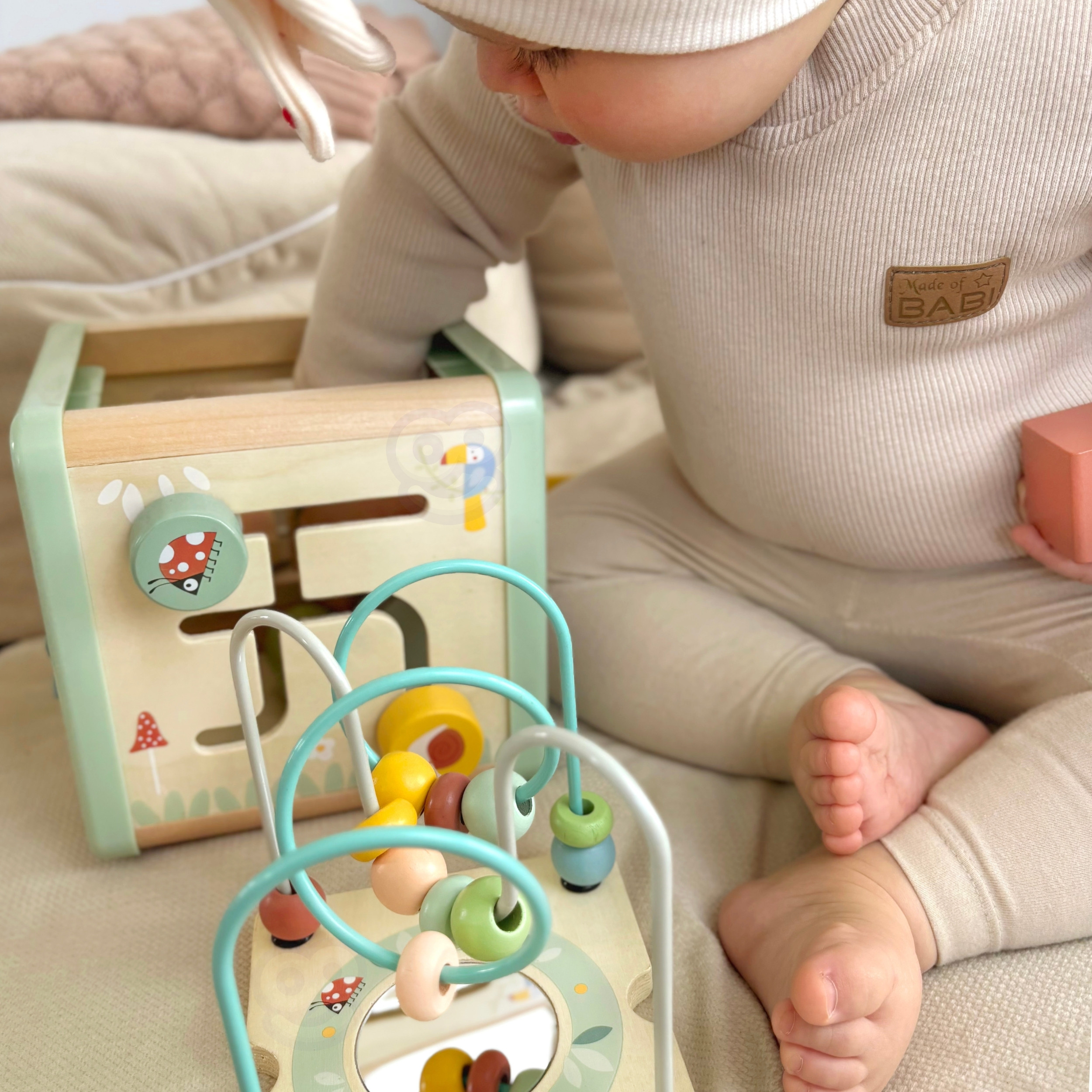 WOOPIE GREEN Wooden Activity Cube Multifunctional Educational Sorter - Slika 6