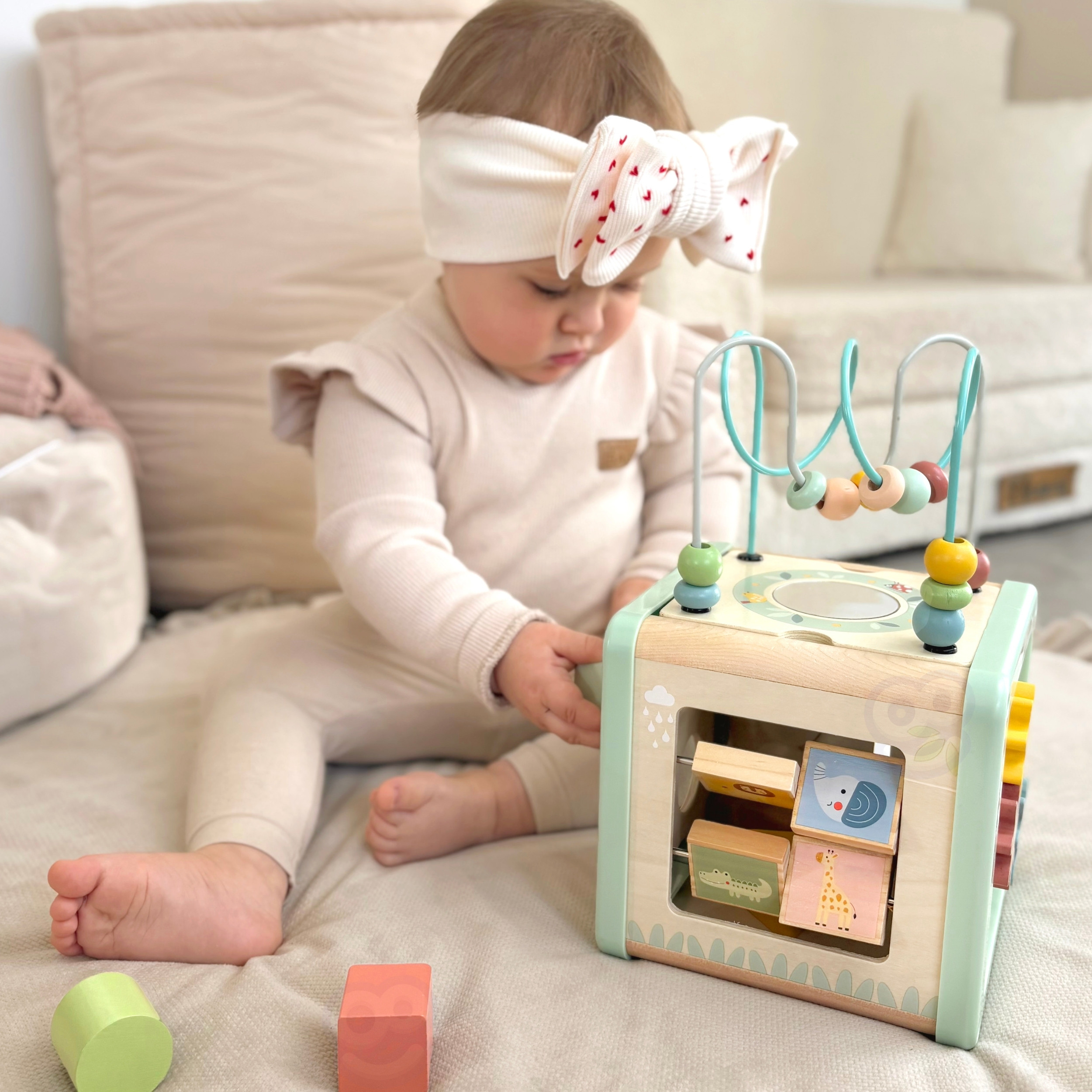 WOOPIE GREEN Wooden Activity Cube Multifunctional Educational Sorter - Slika 7