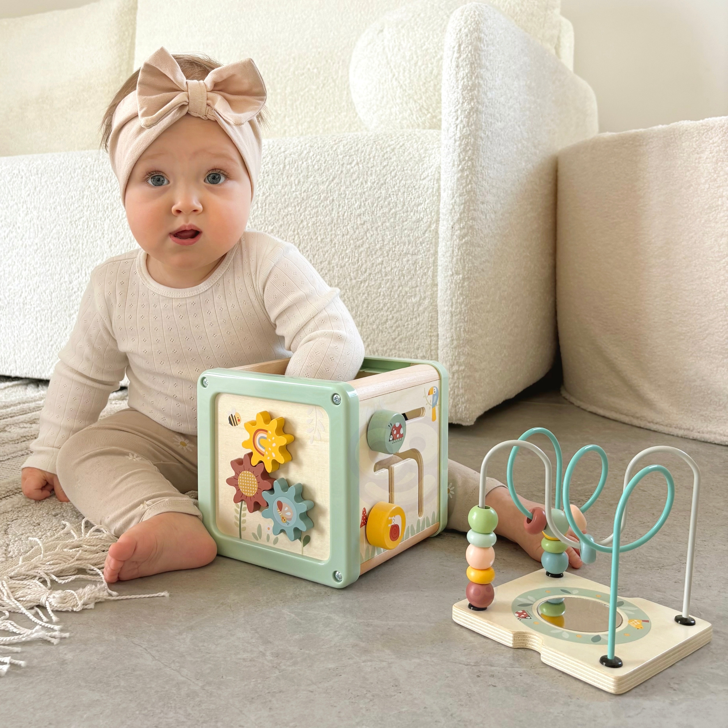 WOOPIE GREEN Wooden Activity Cube Multifunctional Educational Sorter - Slika 8