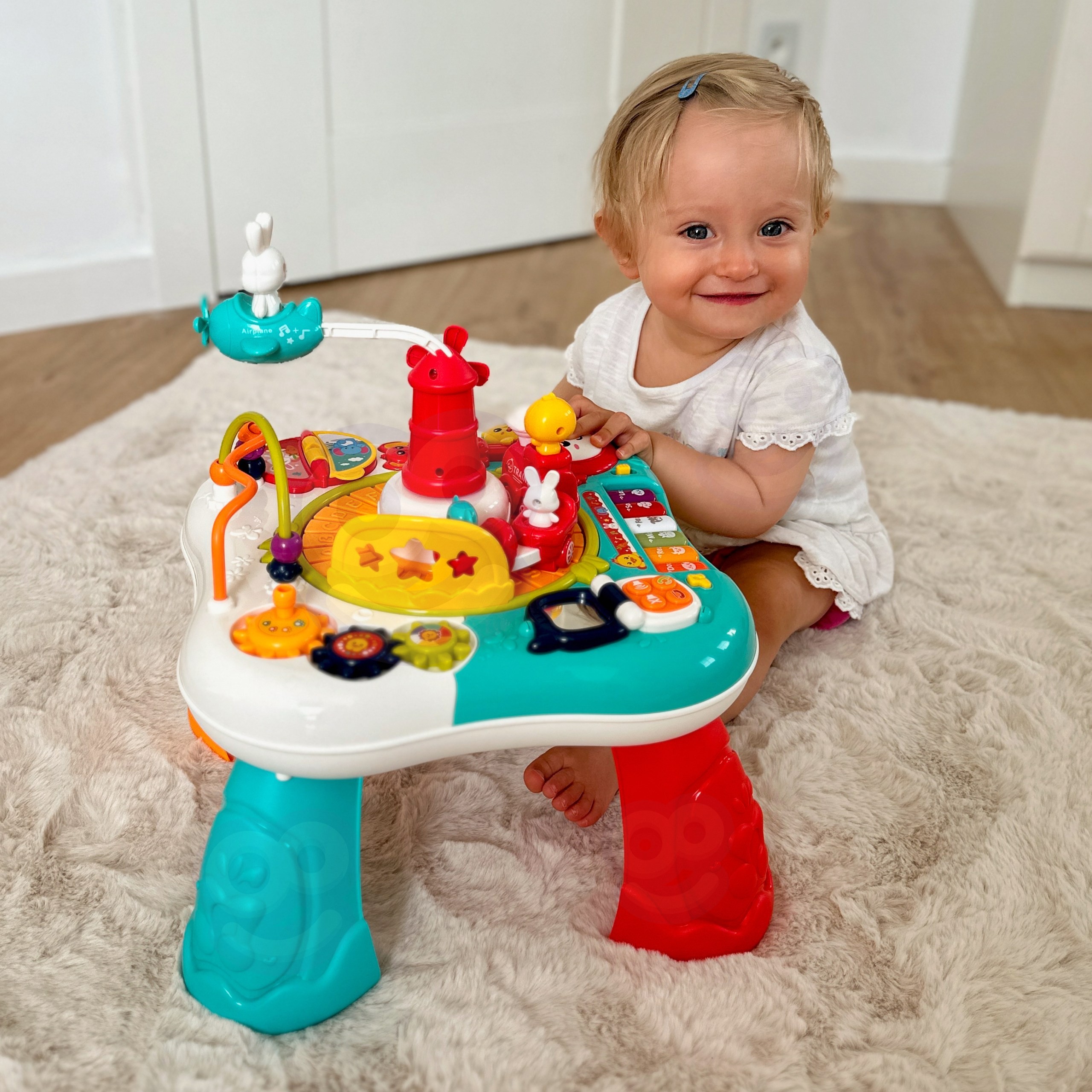 WOOPIE BABY 2-in-1 Interactive Educational Table Piano Sounds - Slika 3