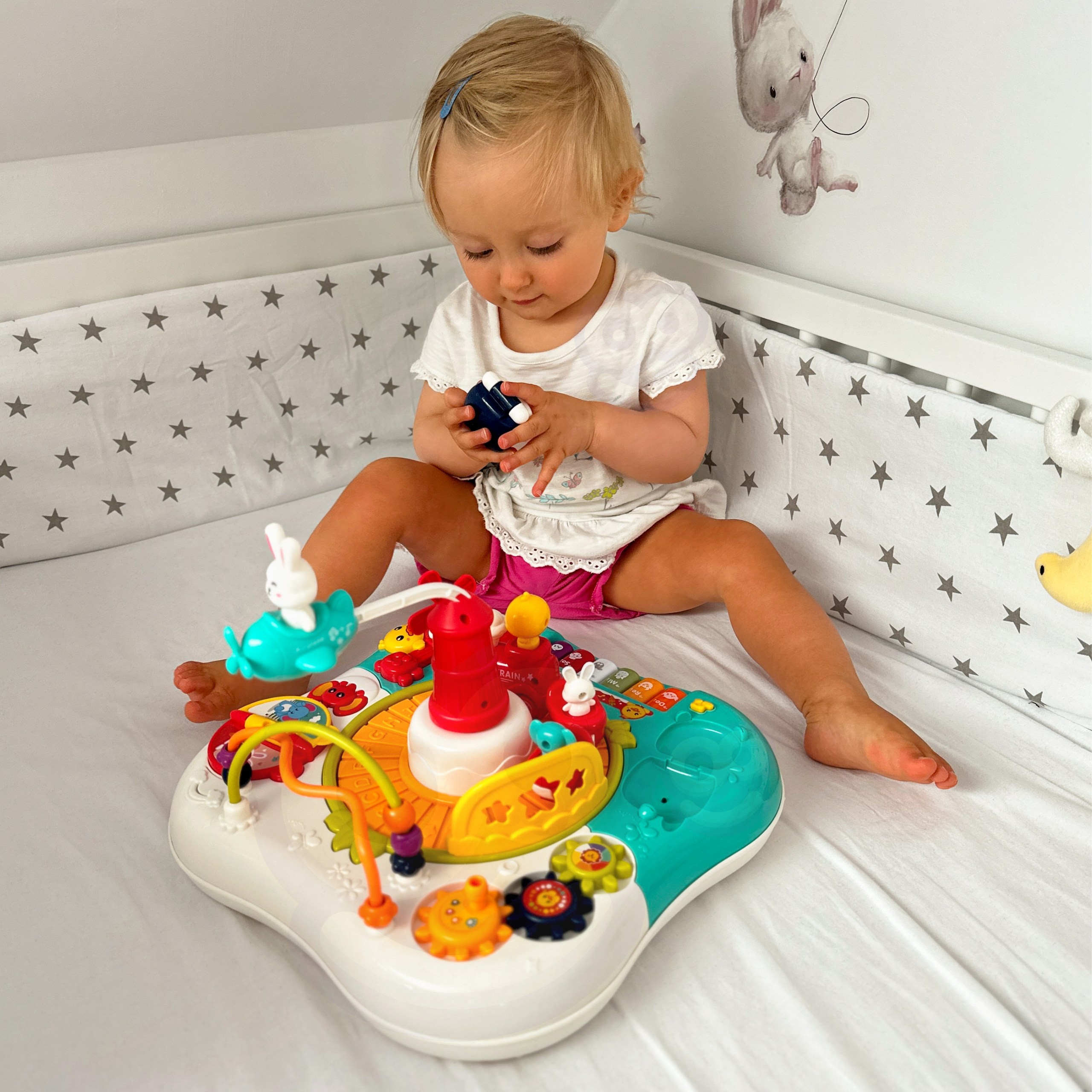 WOOPIE BABY 2-in-1 Interactive Educational Table Piano Sounds - Slika 4