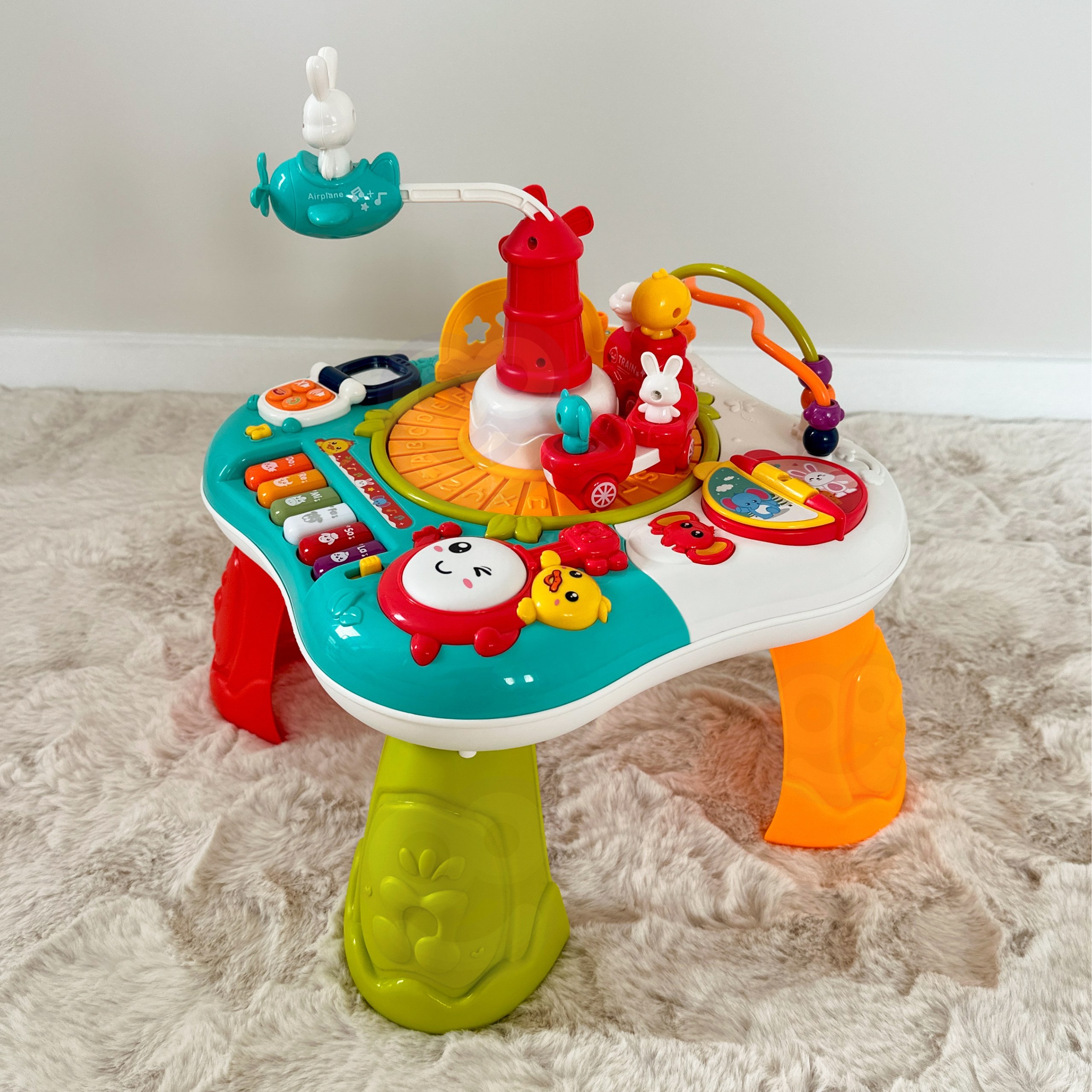 WOOPIE BABY 2-in-1 Interactive Educational Table Piano Sounds - Slika 5