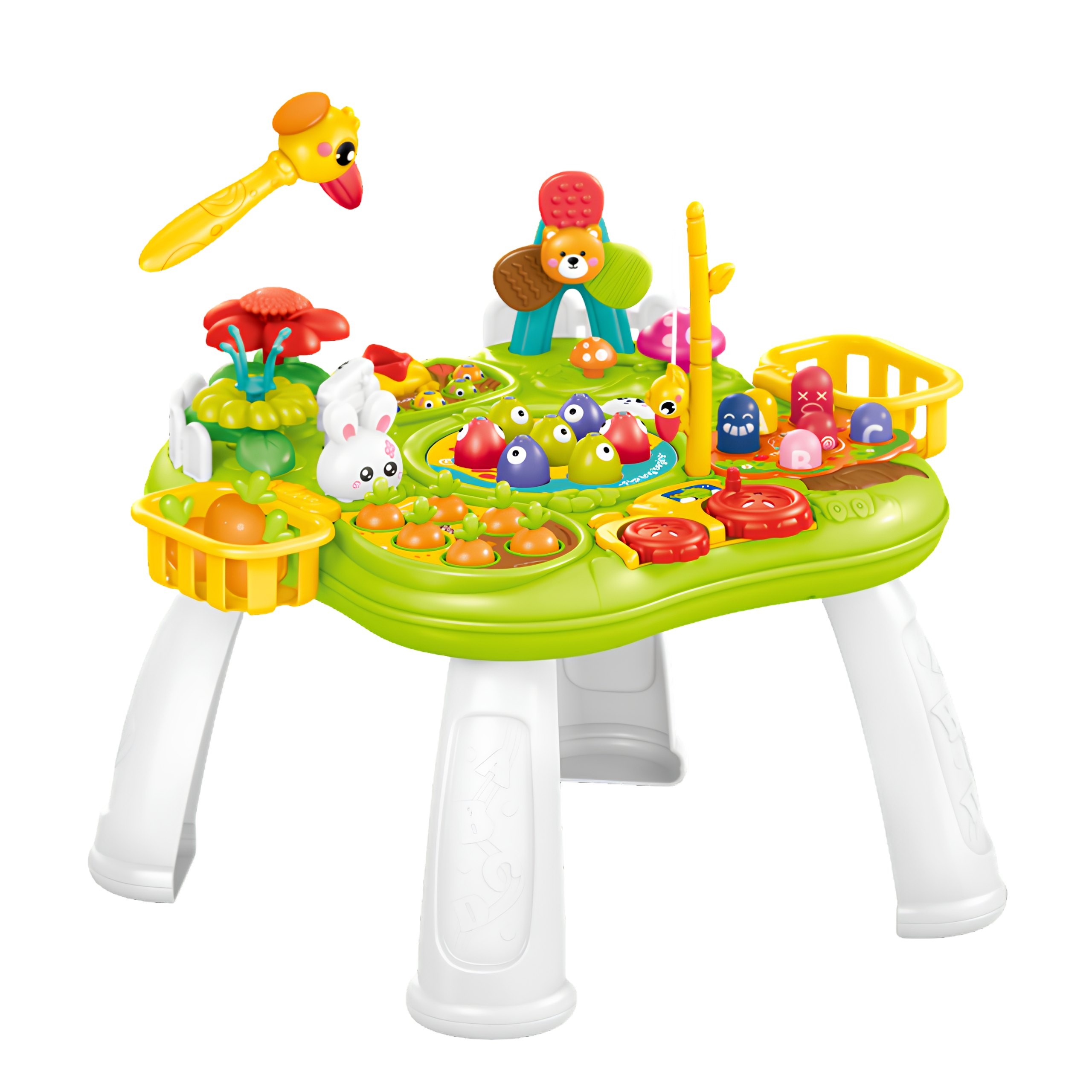 WOOPIE BABY Interactive Educational Table 2 in 1 Game Fishing Hammer Sorter Sound Light - Slika 5