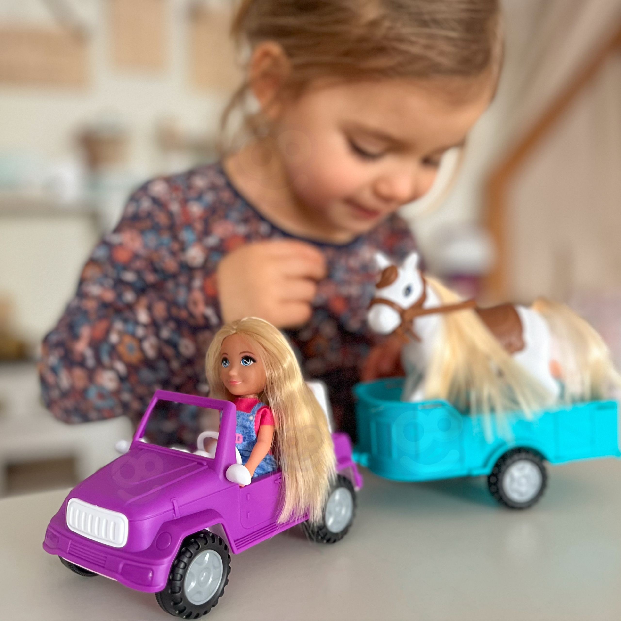 WOOPIE ROYAL Niki Doll Set with Horse, Car and Trailer - Slika 2