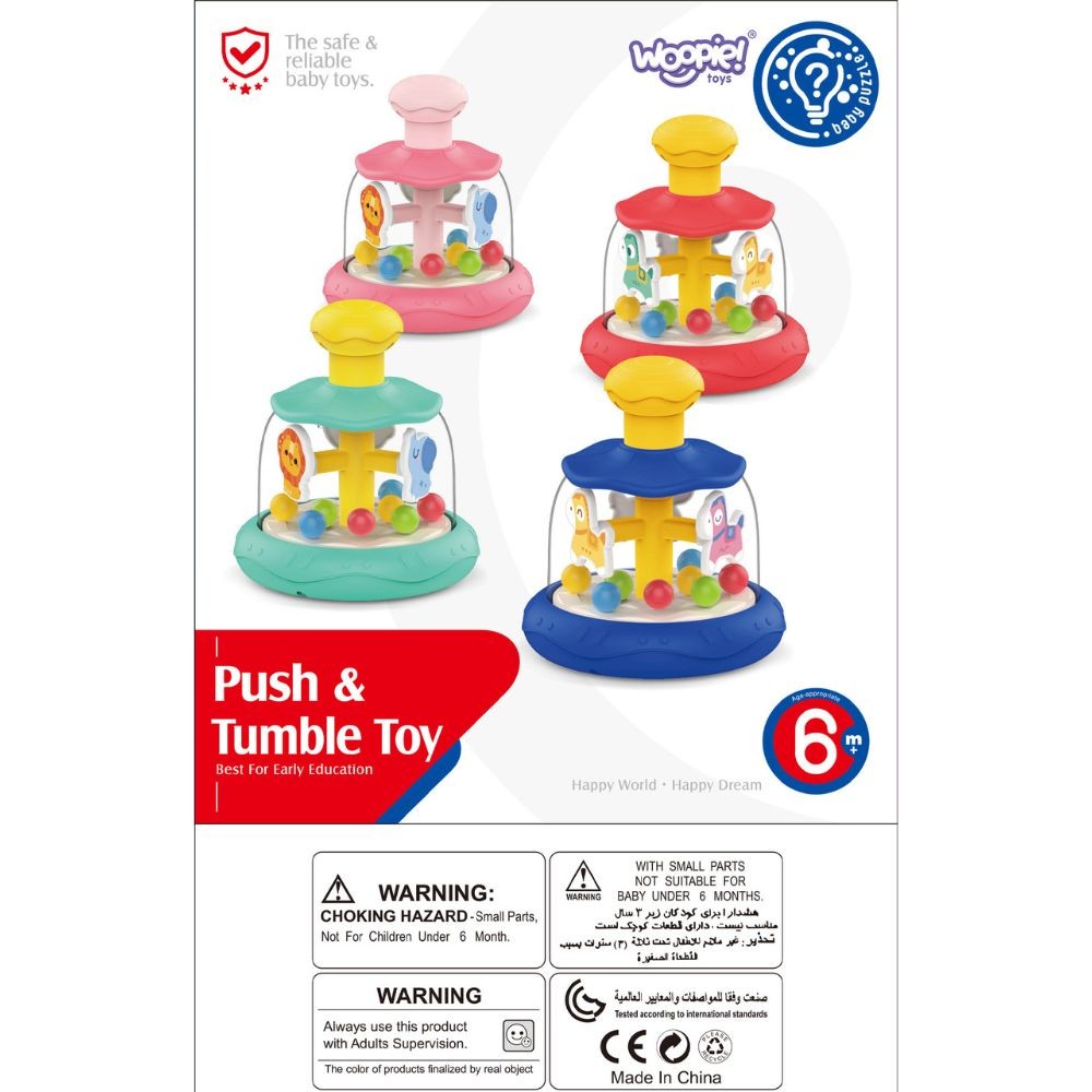 WOOPIE BABY Colorful Horses Blue Spinning Top Carousel with Balls - Slika 7