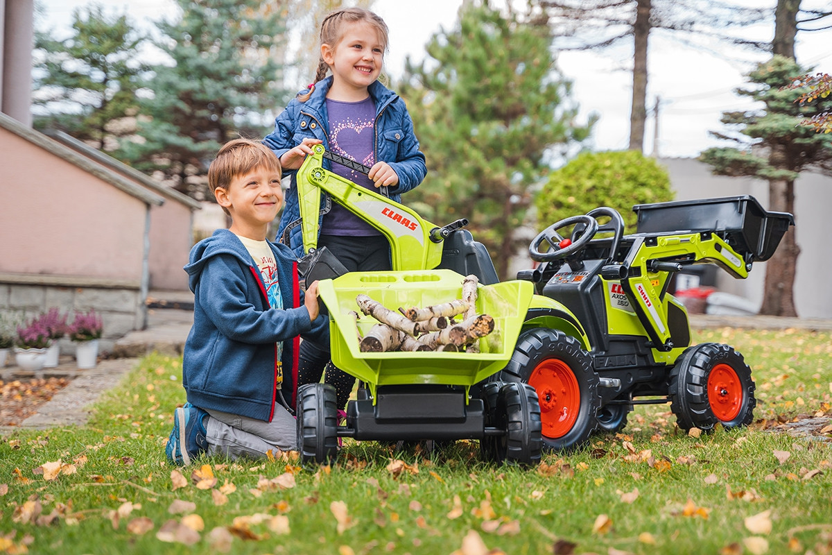 FALK CLAAS Pedal Tractor with Trailer, Bucket and Dozer from 3 Years - Slika 4
